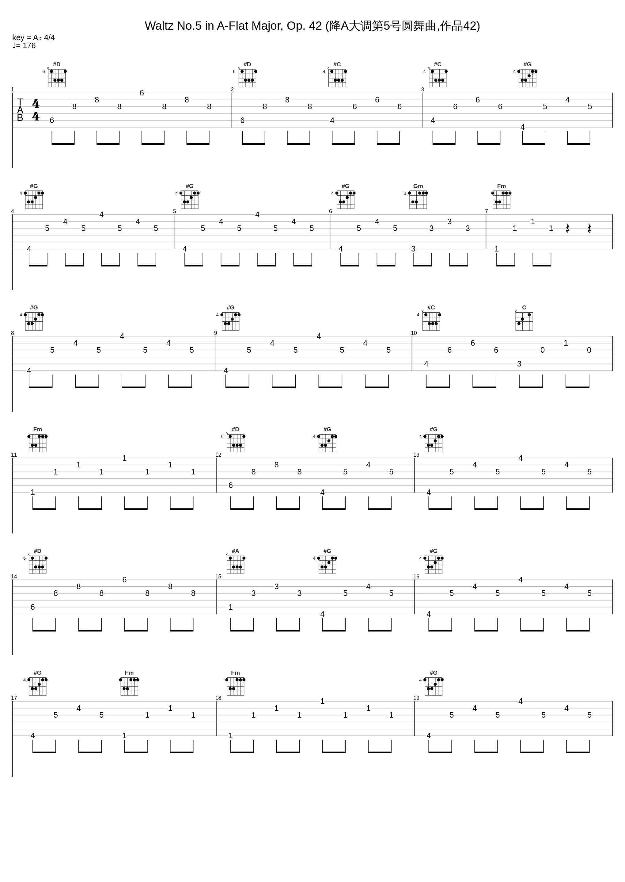 Waltz No.5 in A-Flat Major, Op. 42 (降A大调第5号圆舞曲,作品42)_李云迪_1