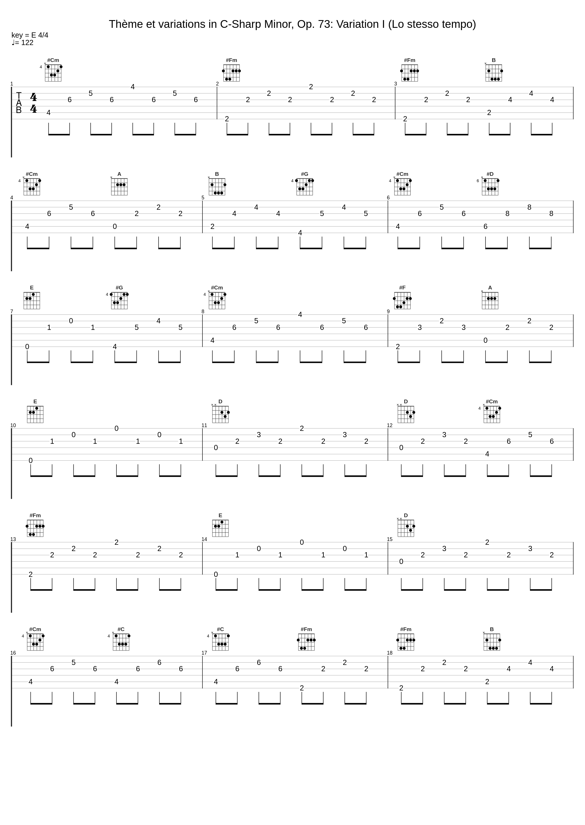 Thème et variations in C-Sharp Minor, Op. 73: Variation I (Lo stesso tempo)_Alexandra Matvievskaya_1