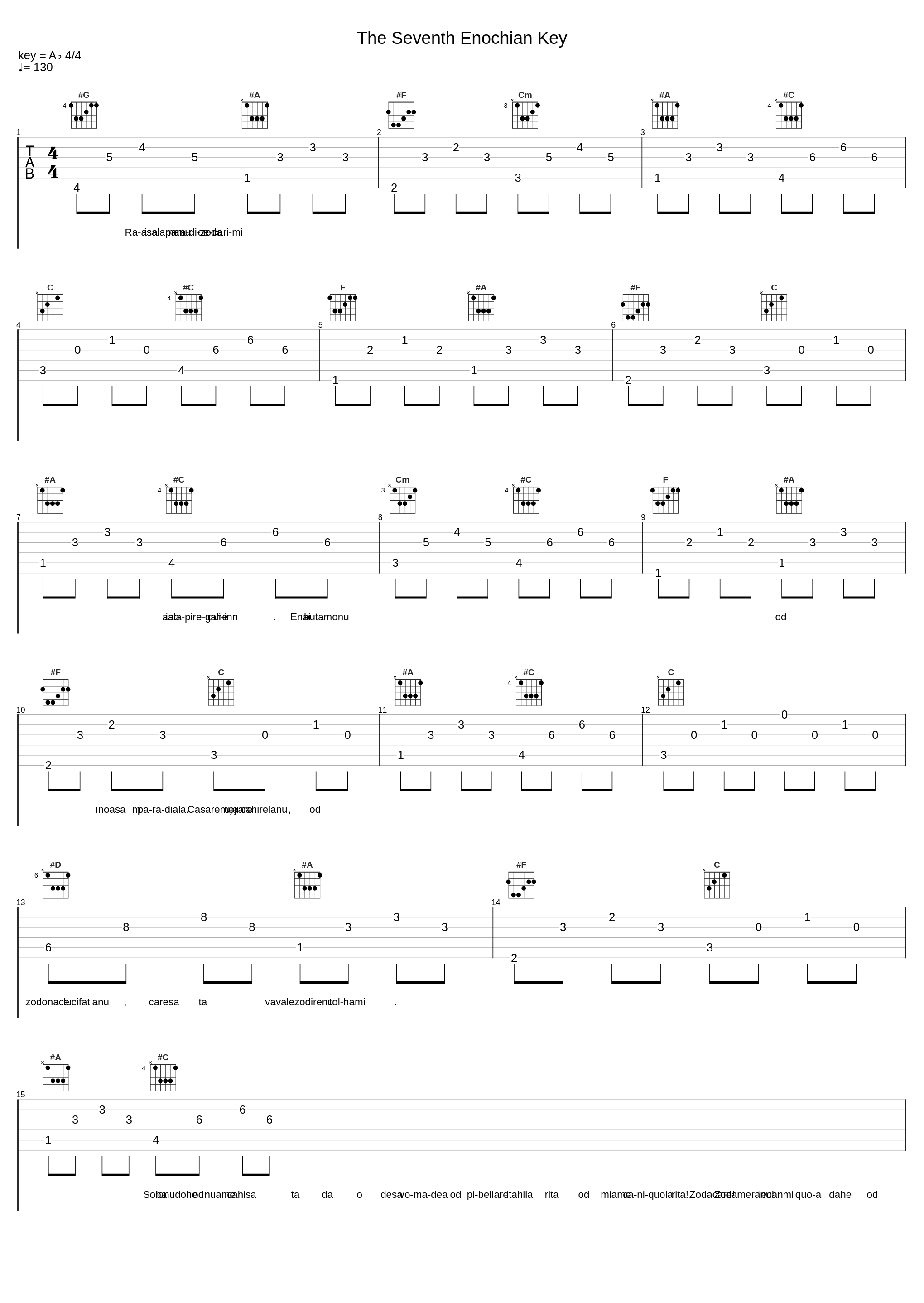 The Seventh Enochian Key_Grand Belial's Key_1