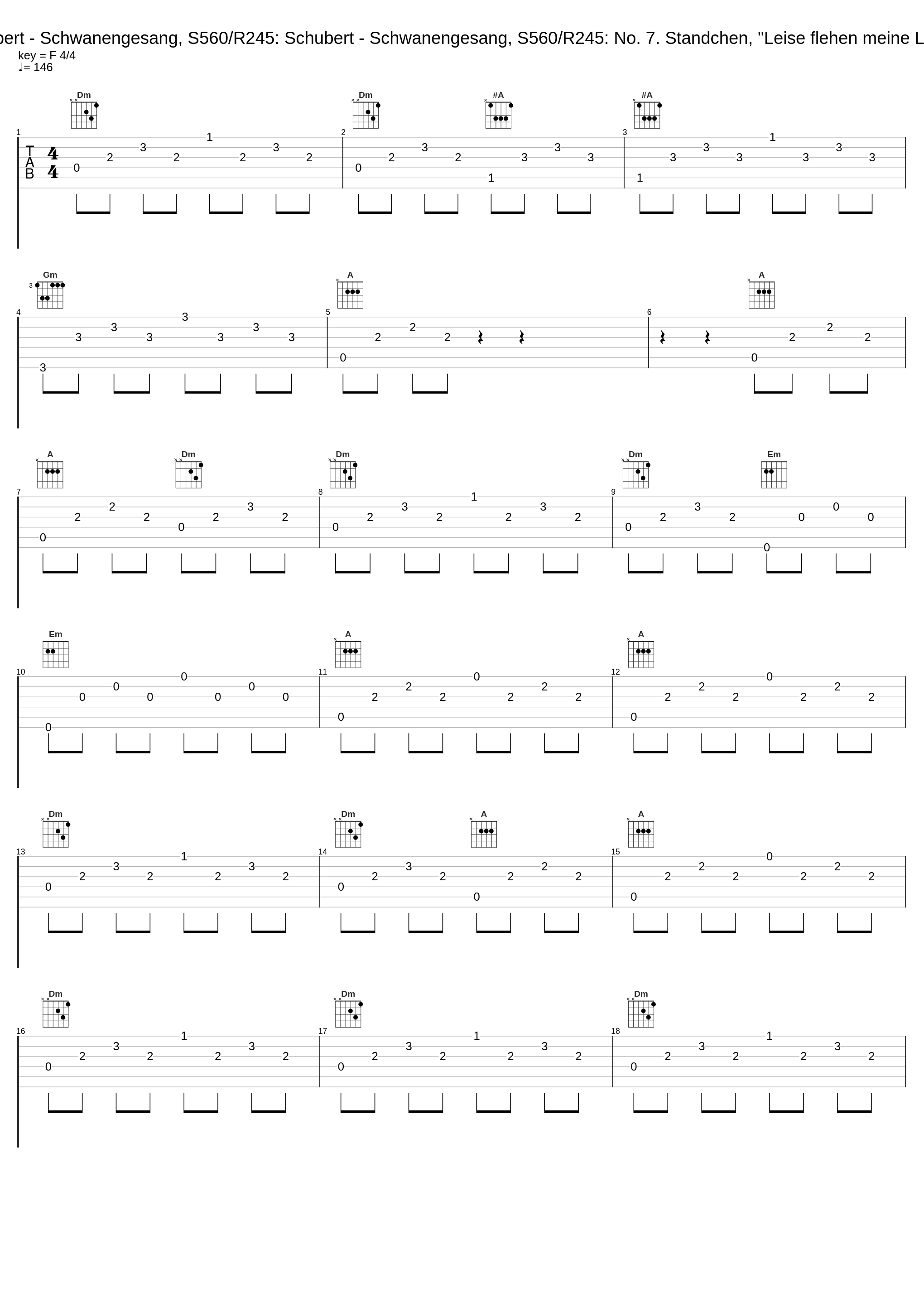 Schubert - Schwanengesang, S560/R245: Schubert - Schwanengesang, S560/R245: No. 7. Standchen, "Leise flehen meine Lieder"_Sergei Rachmaninoff_1