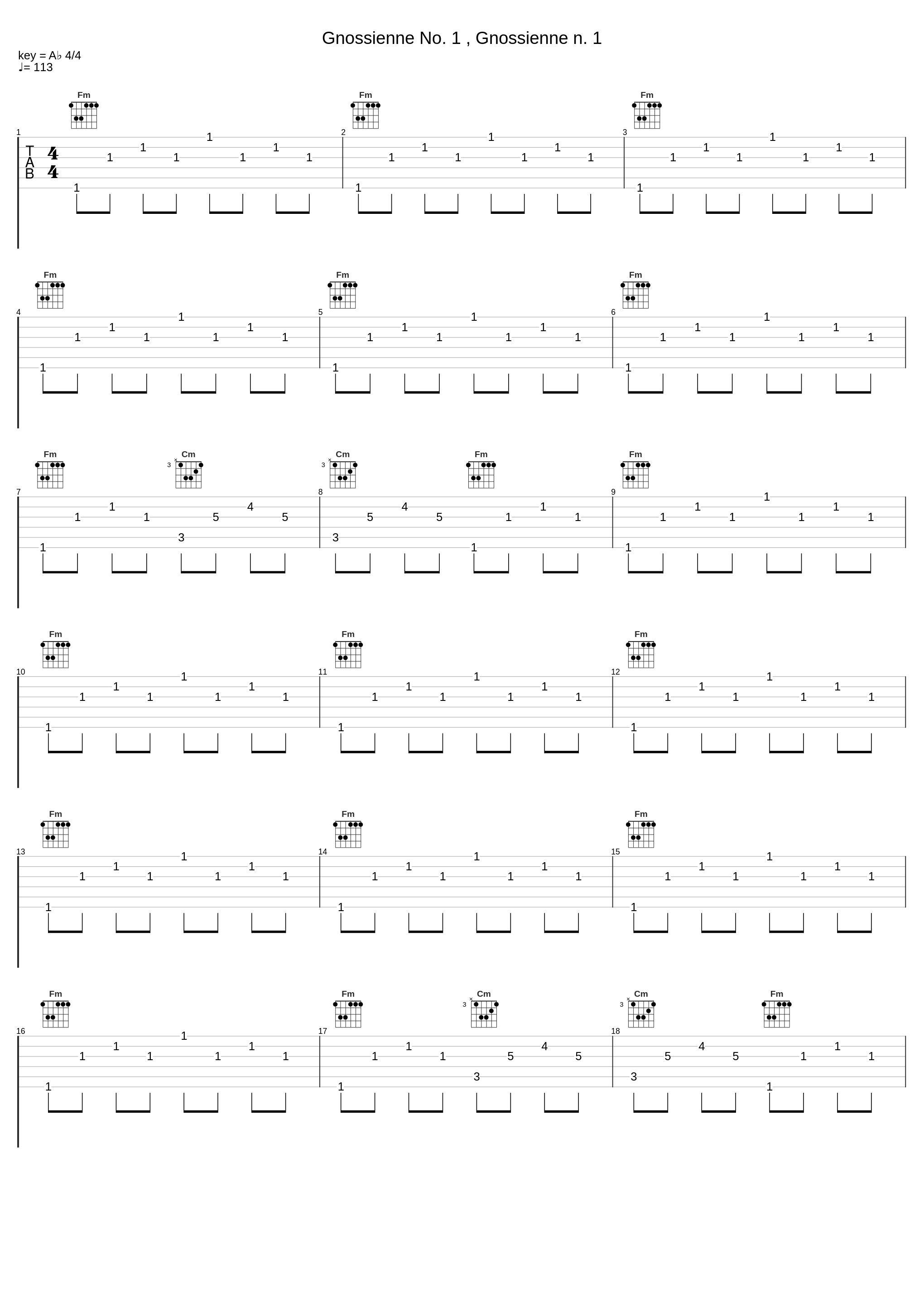 Gnossienne No. 1 , Gnossienne n. 1_Erik Satie,1st Gnossienne_1