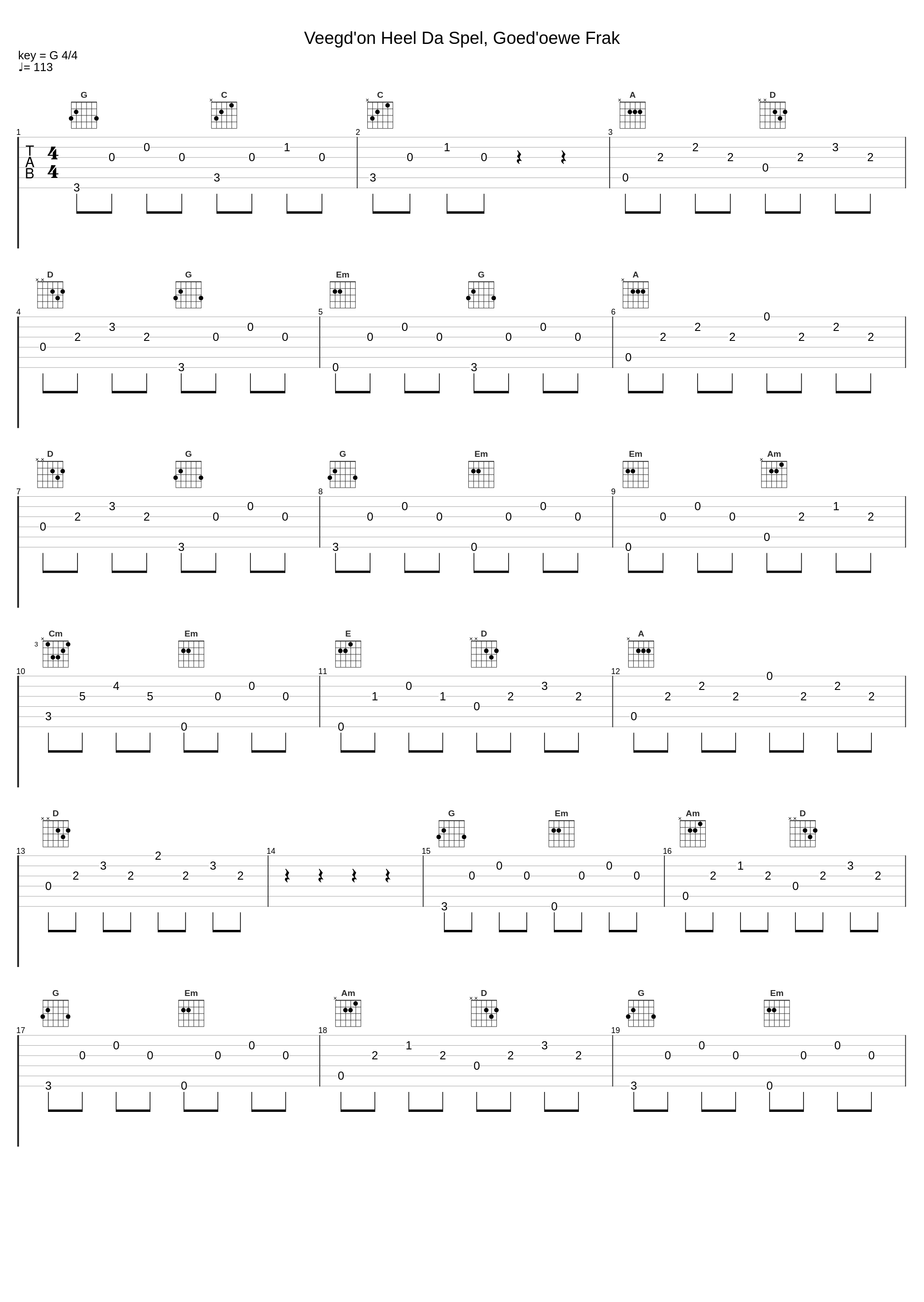 Veegd'on Heel Da Spel, Goed'oewe Frak_De Strangers,A. Remang,E. Idle_1