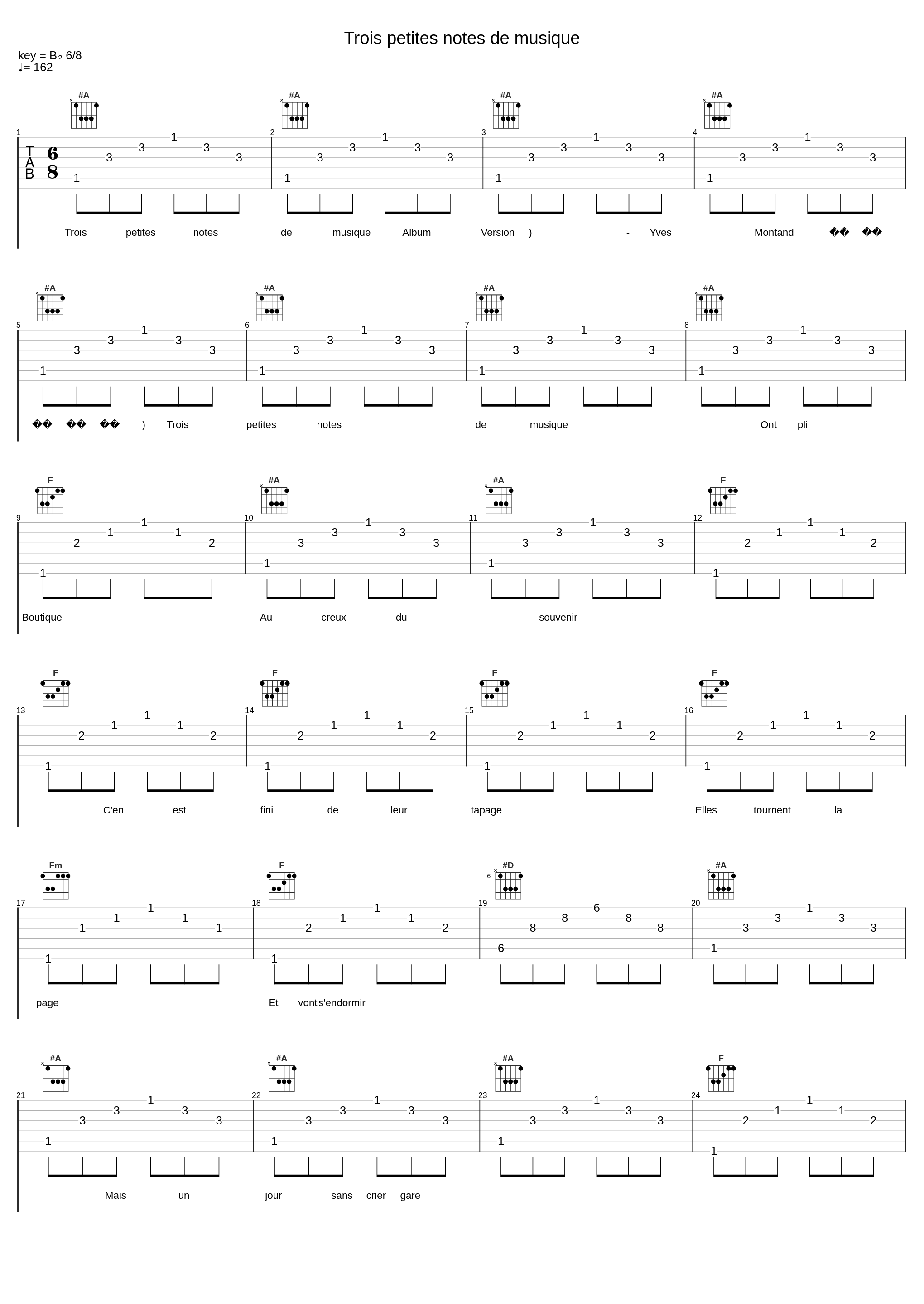Trois petites notes de musique_Yves Montand_1
