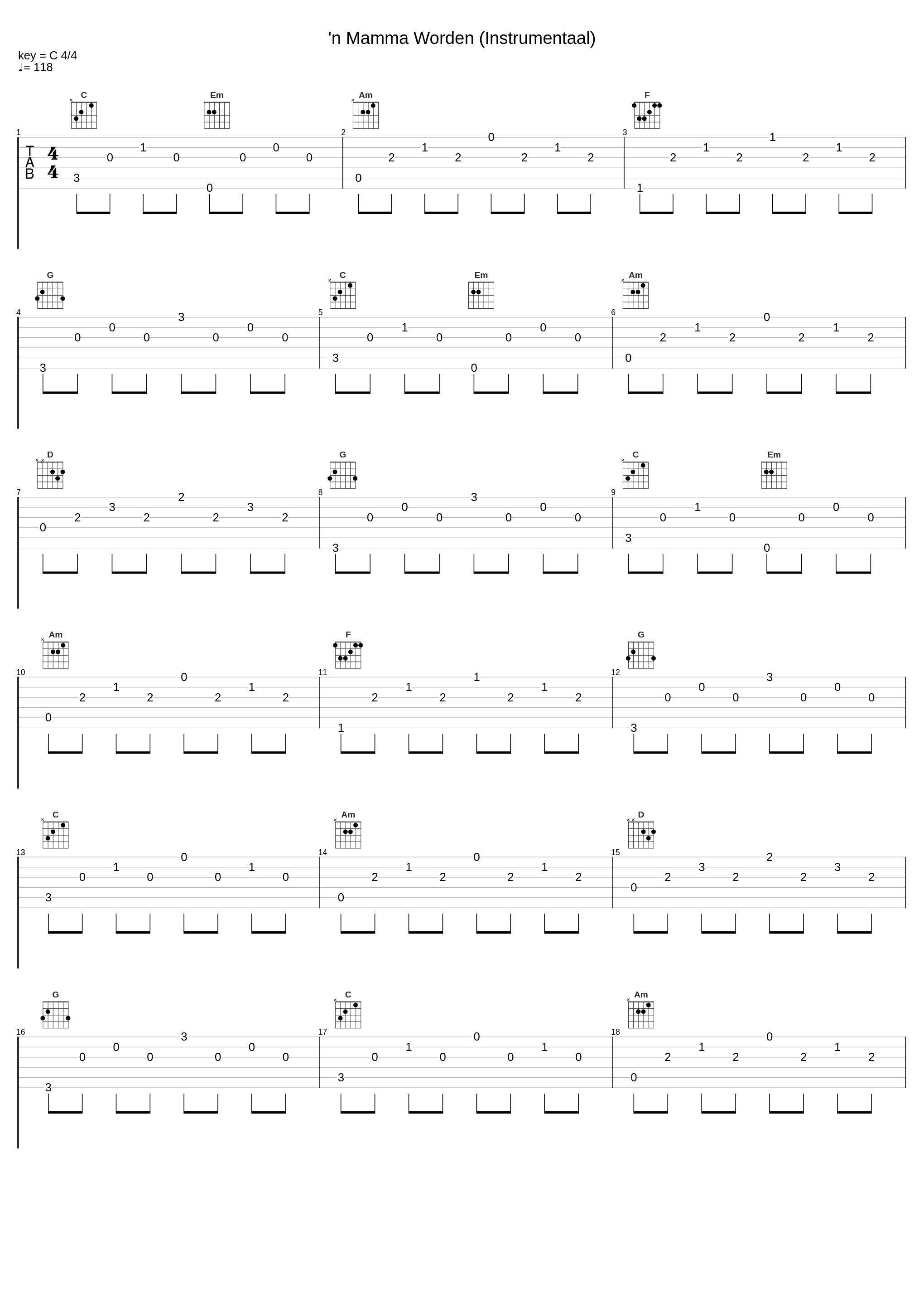 'n Mamma Worden (Instrumentaal)_Raimond Lap_1