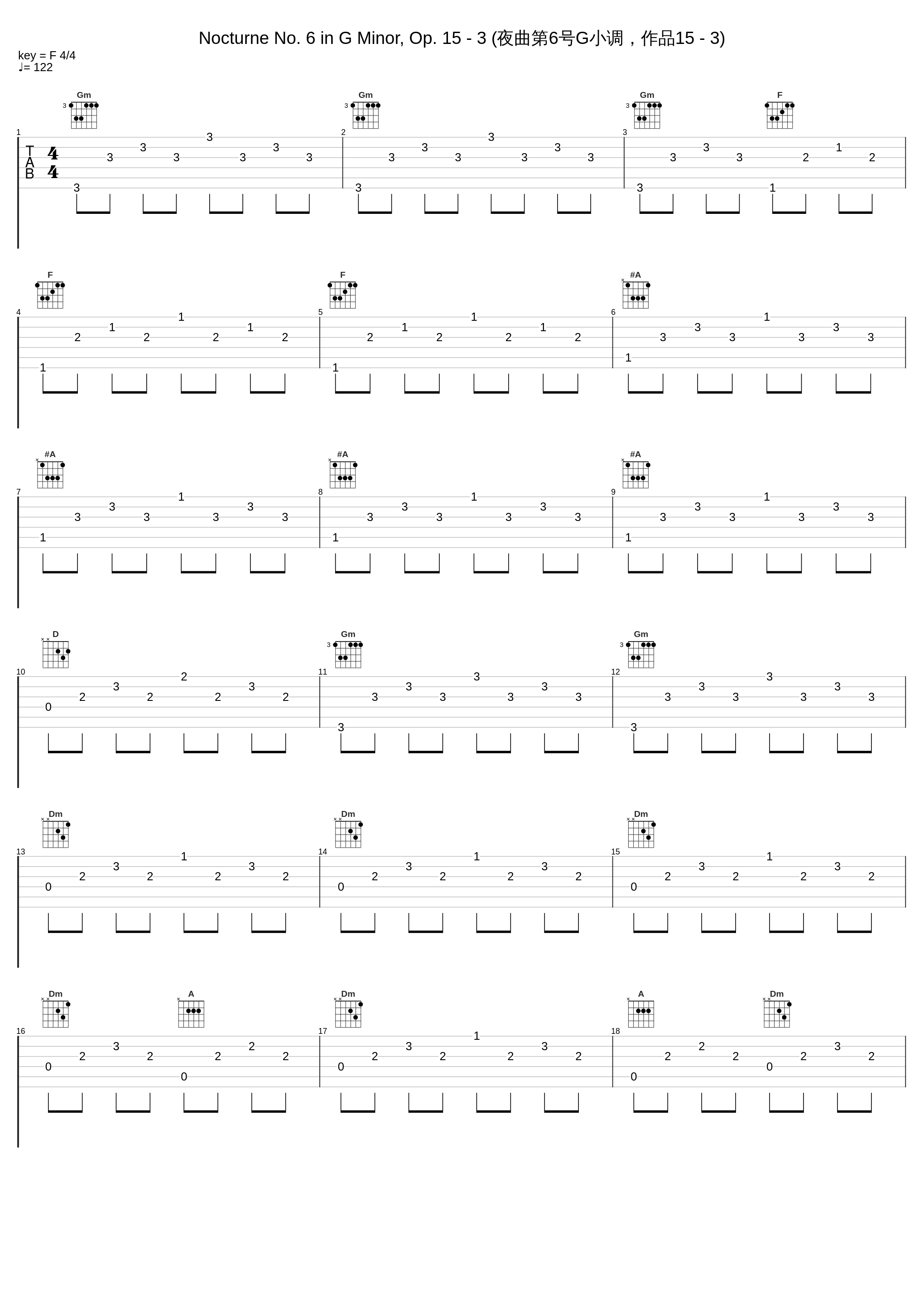 Nocturne No. 6 in G Minor, Op. 15 - 3 (夜曲第6号G小调，作品15 - 3)_邓泰山_1