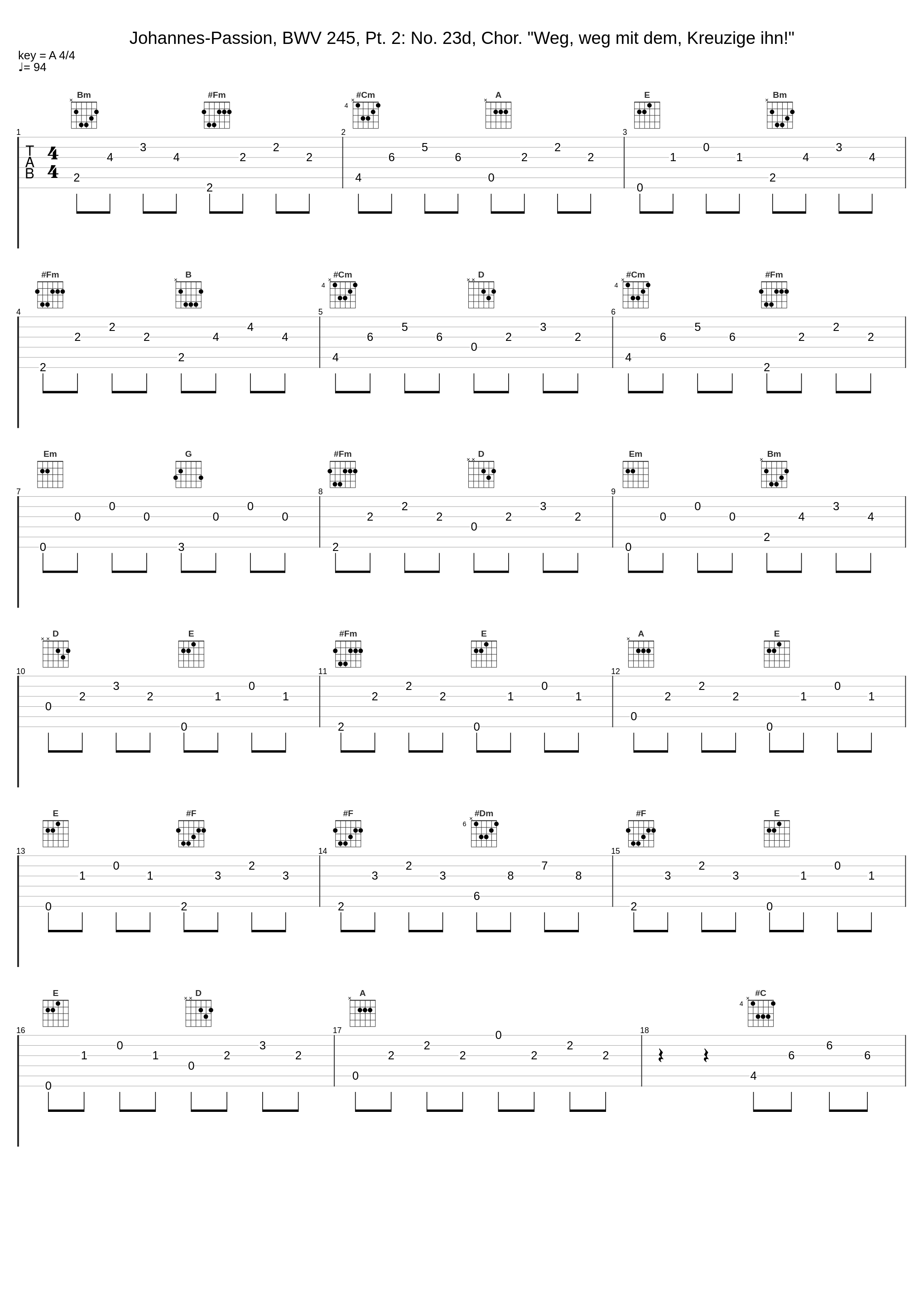 Johannes-Passion, BWV 245, Pt. 2: No. 23d, Chor. "Weg, weg mit dem, Kreuzige ihn!"_Theo Altmeyer,Franz Crass,Kurt Moll,Helmut Kühnle,Susanne Dürr,Martin Hermann,Elly Ameling,Brigitte Fassbaender,Kurt Equiluz,Siegmund Nimsgern,Hartmut Strebel,Michel Piguet,Hans-Ludwig Hauck,Heinz Jopen,Helga Thoene,Heinrich Haferland,Micha,Suddeutscher M_1