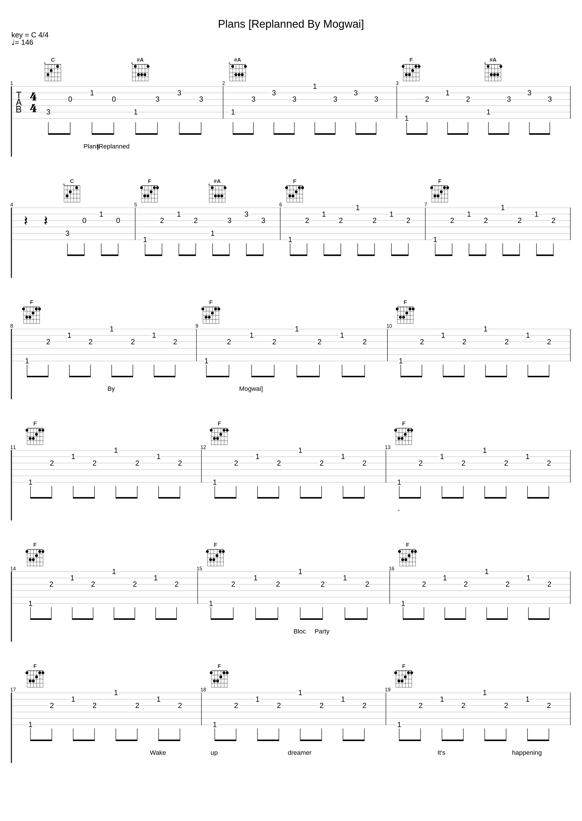 Plans [Replanned By Mogwai]_Bloc Party_1