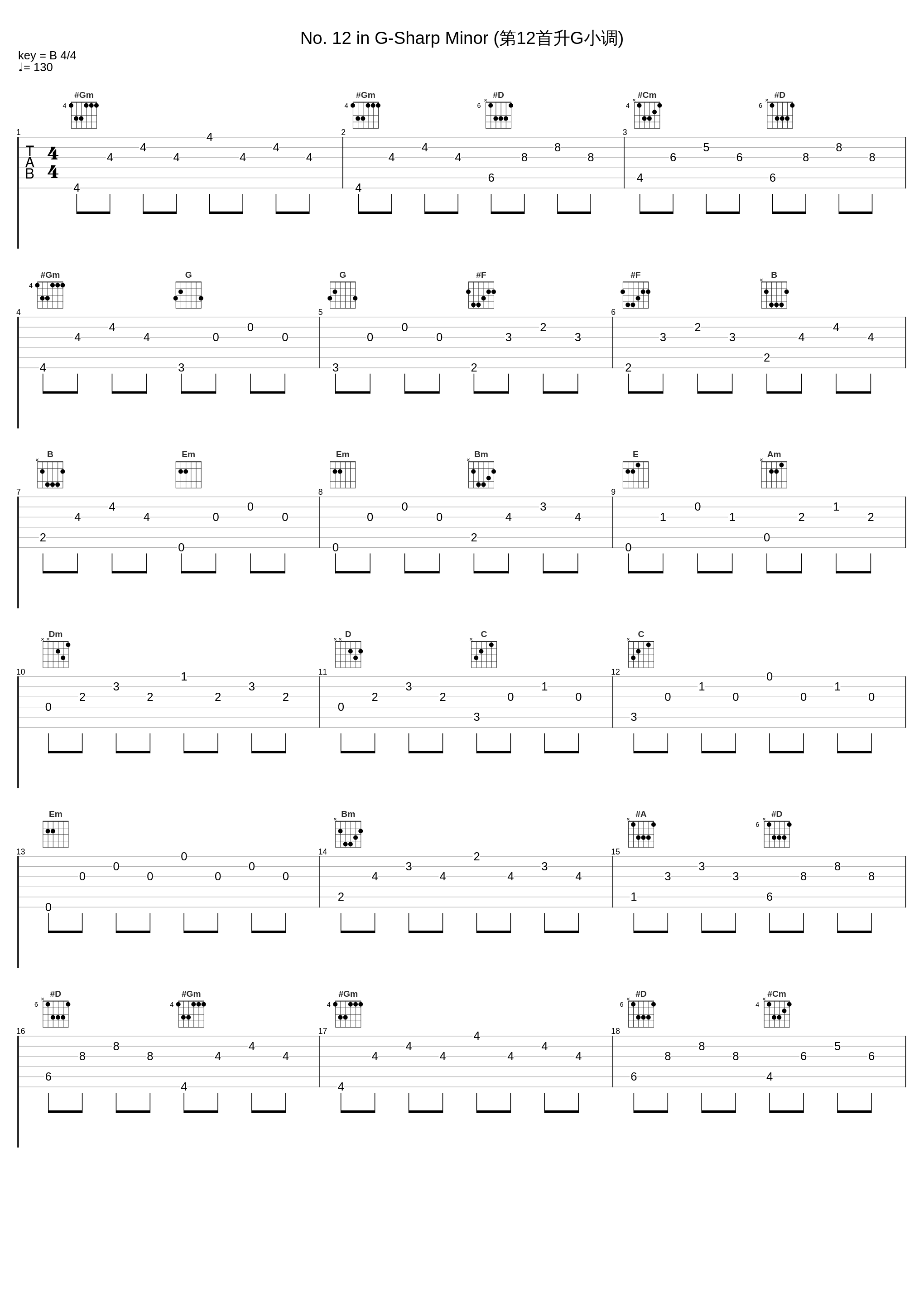 No. 12 in G-Sharp Minor (第12首升G小调)_李云迪_1