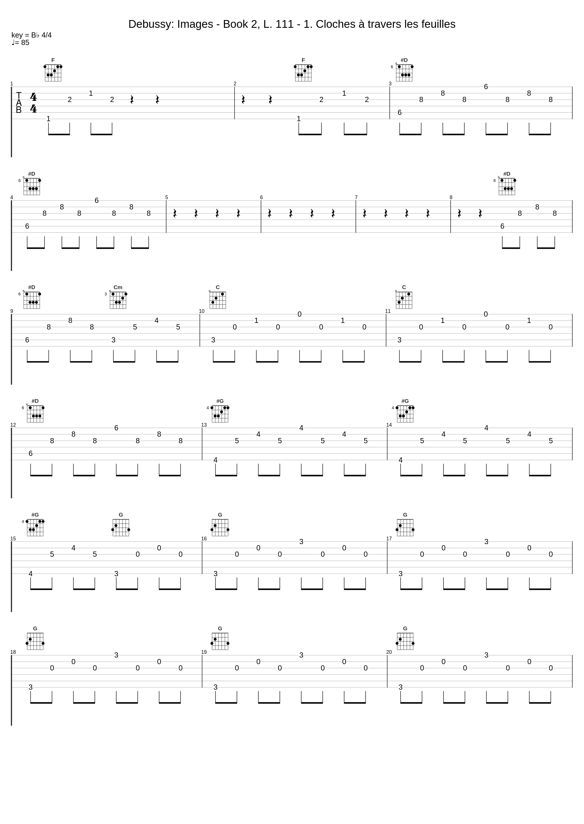 Debussy: Images - Book 2, L. 111 - 1. Cloches à travers les feuilles_Jacques Février_1