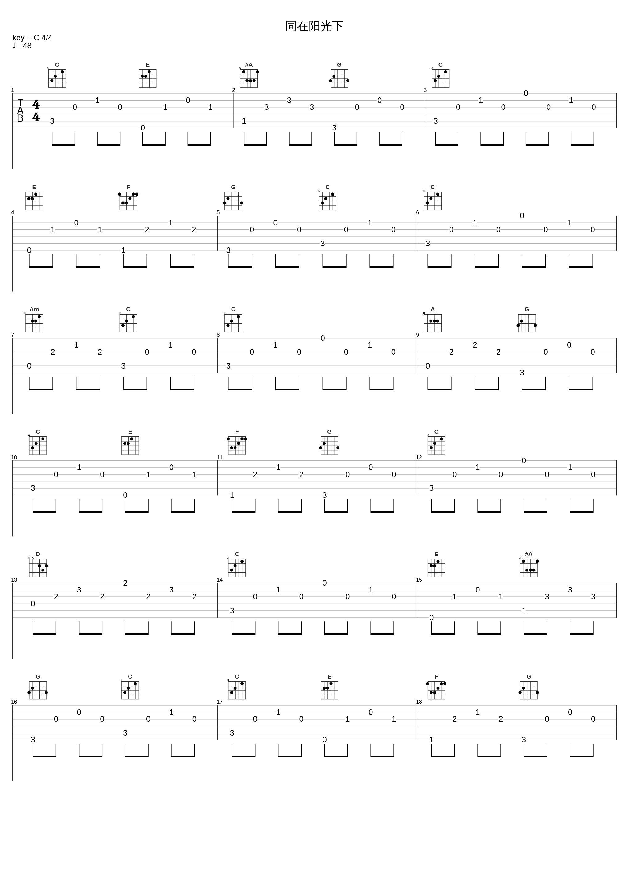 同在阳光下_陈思思_1