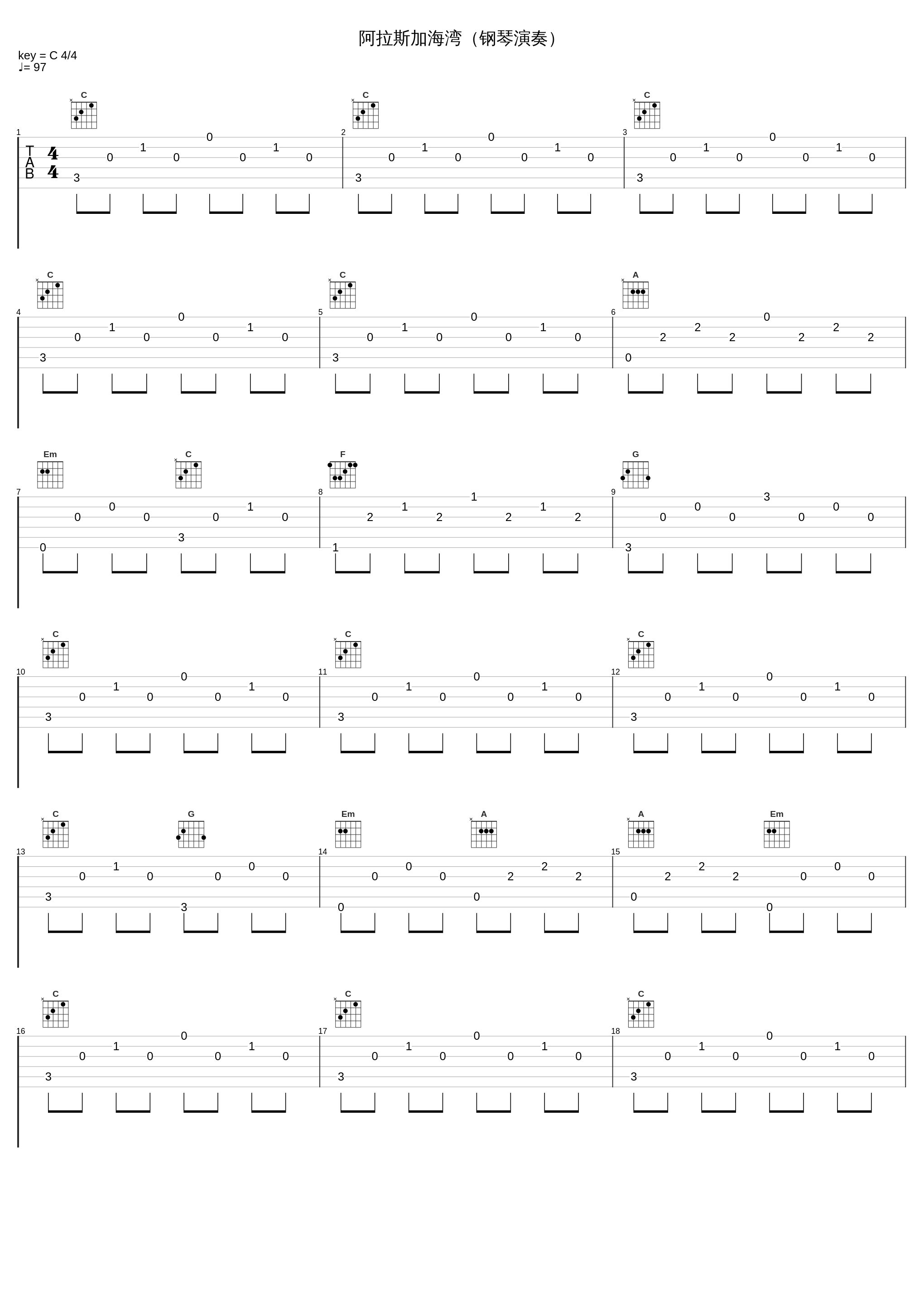 阿拉斯加海湾（钢琴演奏）_昼夜_1