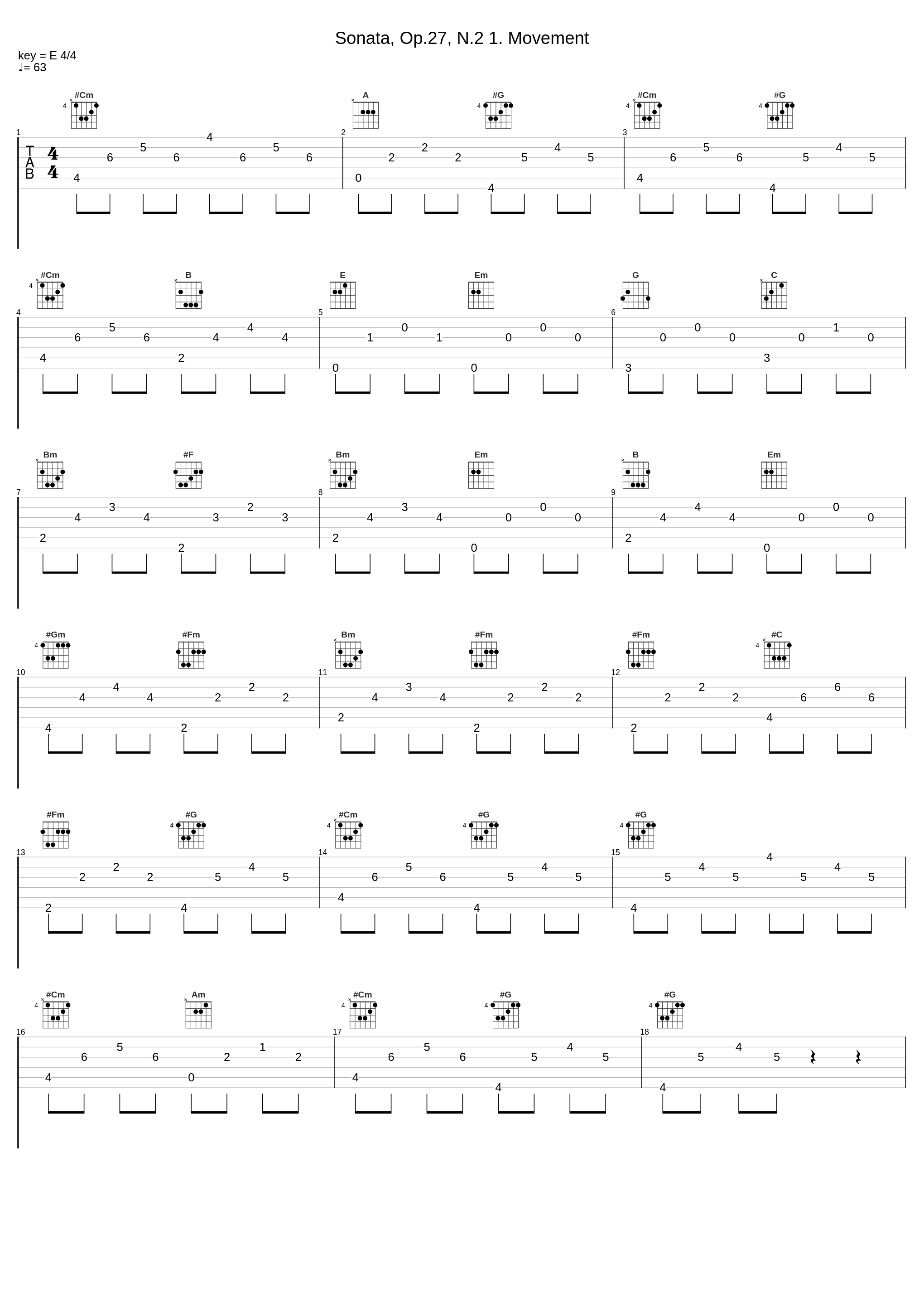 Sonata, Op.27, N.2 1. Movement_Ludwig van Beethoven,Nologo_1