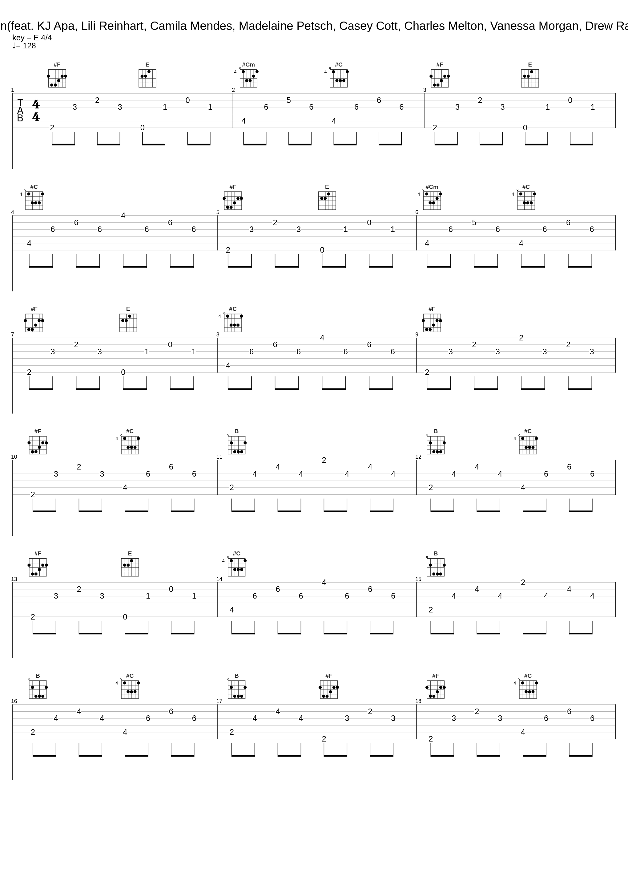 Random Number Generation(feat. KJ Apa, Lili Reinhart, Camila Mendes, Madelaine Petsch, Casey Cott, Charles Melton, Vanessa Morgan, Drew Ray Tanner & Jordan Connor)_Riverdale Cast,Camila Mendes,Casey Cott,Charles Melton,Drew Ray Tanner,Jordan Connor,Kj Apa,Lili Reinhart,Madelaine Petsch,Vanessa Morgan_1