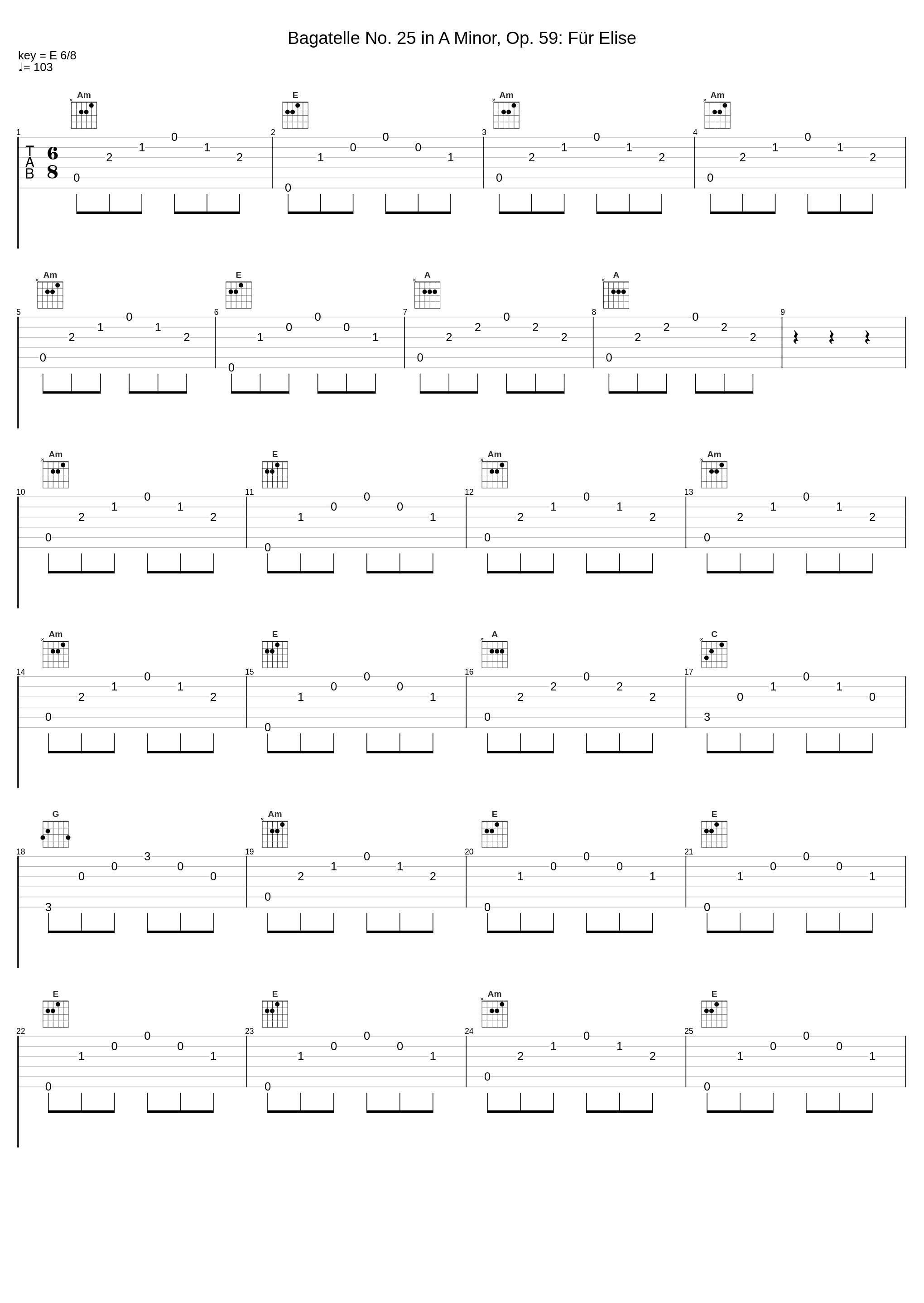 Bagatelle No. 25 in A Minor, Op. 59: Für Elise_Luis Carlos Molina Acevedo,Ludwig van Beethoven_1