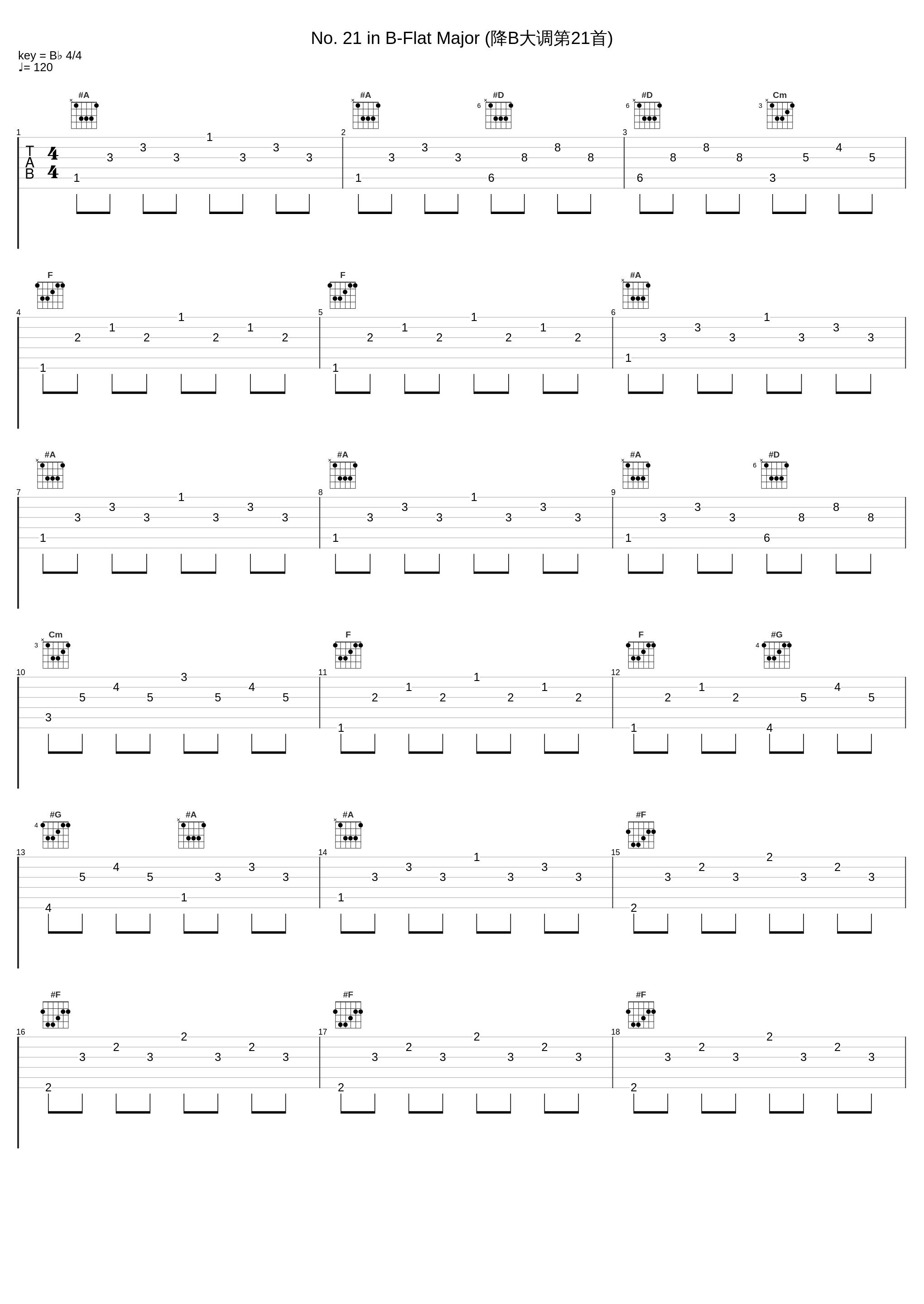 No. 21 in B-Flat Major (降B大调第21首)_邓泰山_1