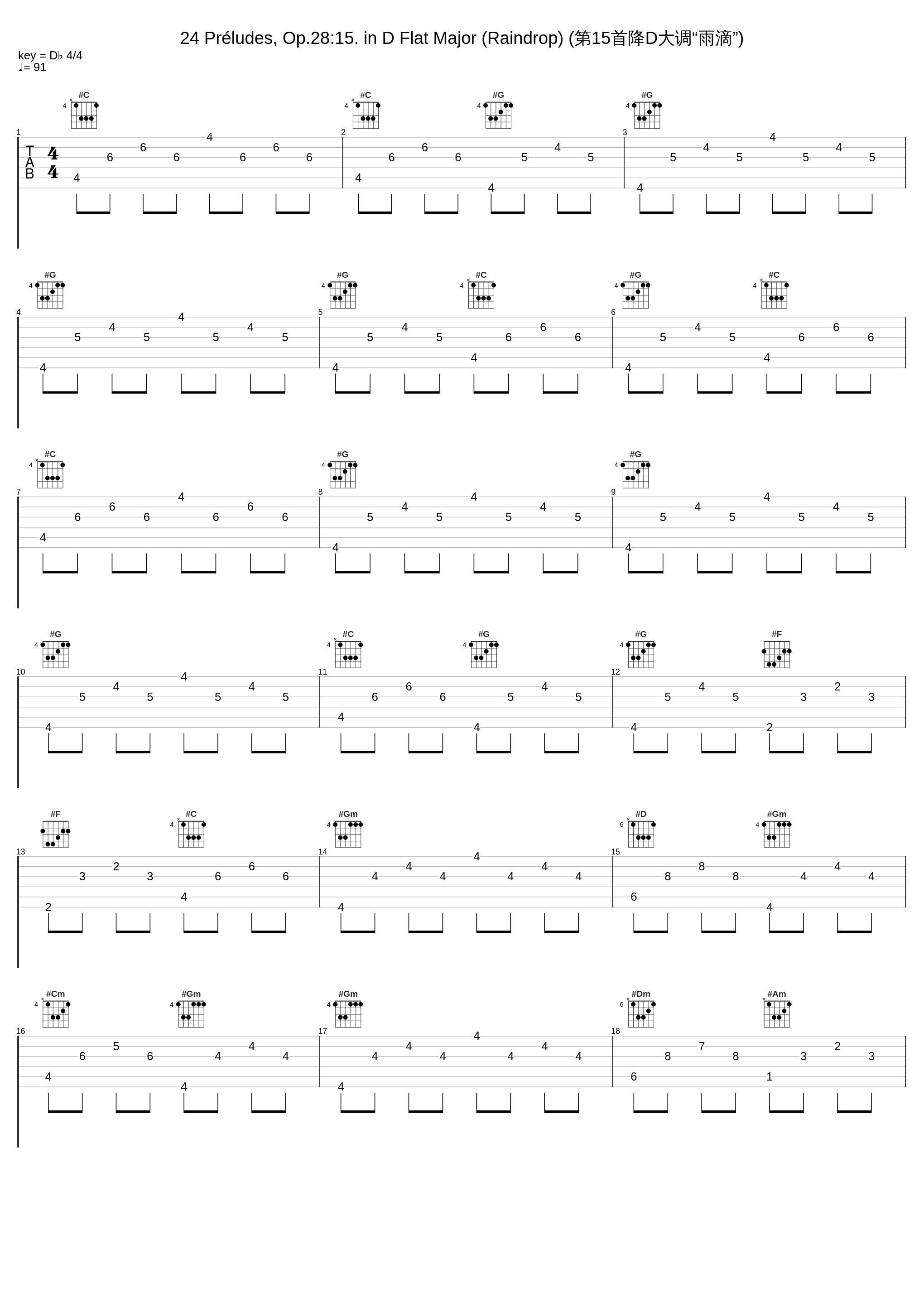 24 Préludes, Op.28:15. in D Flat Major (Raindrop) (第15首降D大调“雨滴”)_李云迪_1