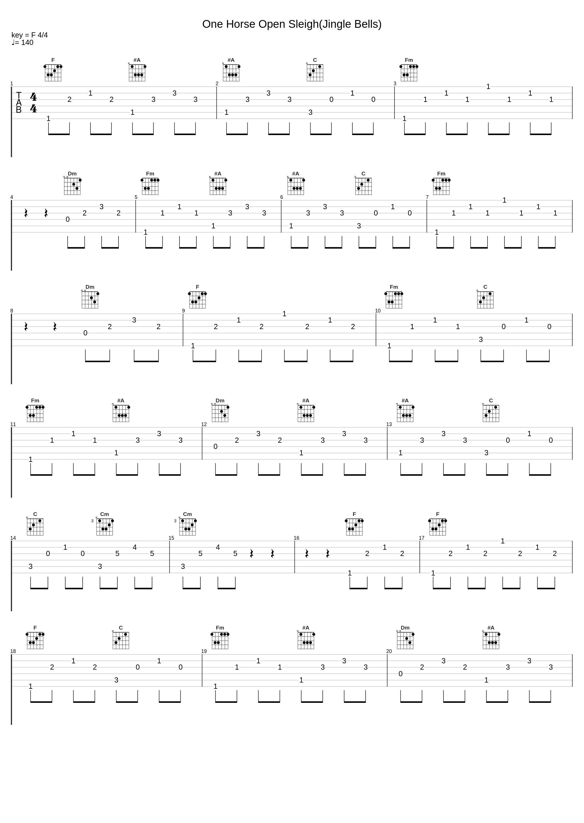 One Horse Open Sleigh(Jingle Bells)_Joe Robinson_1