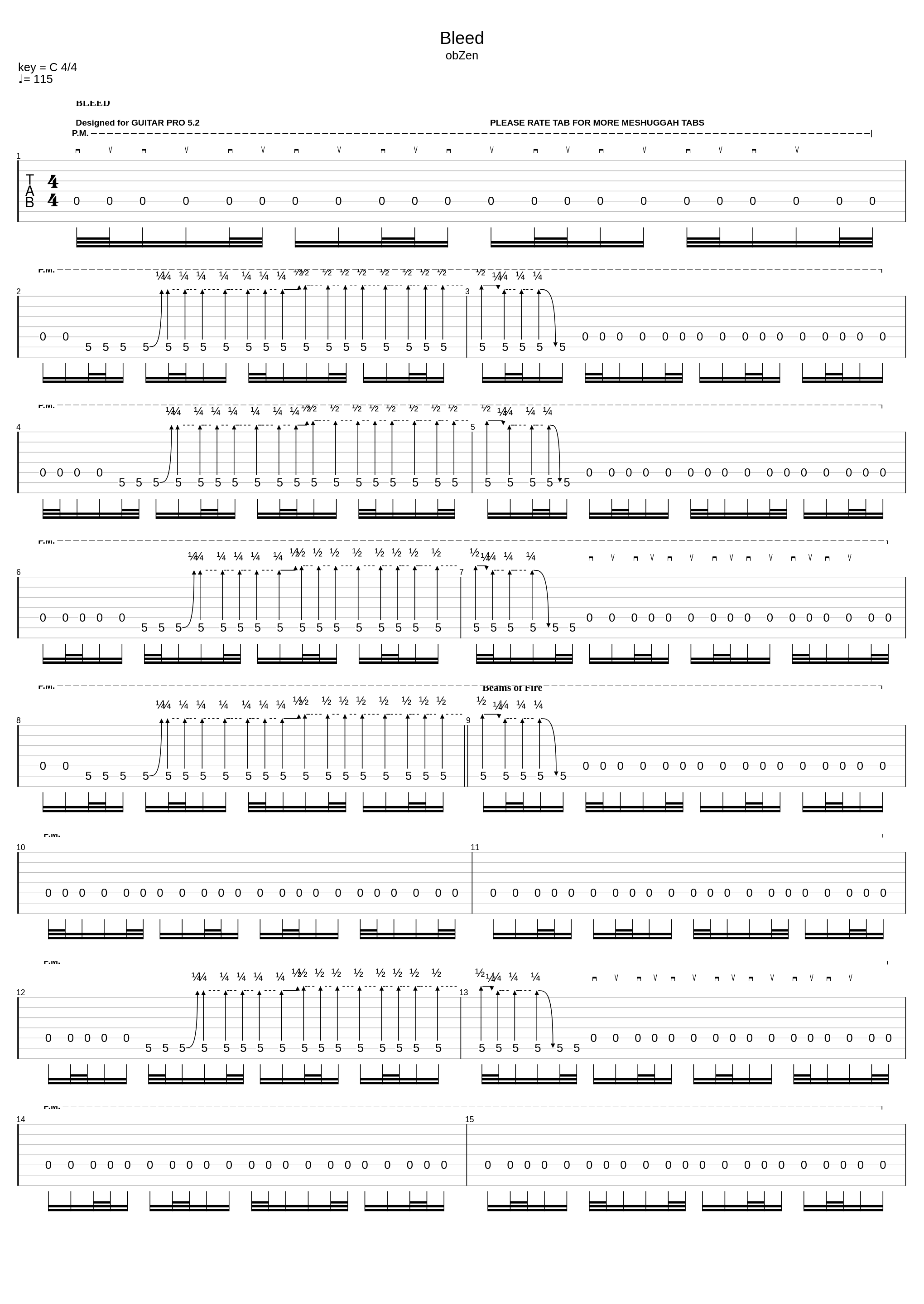 Bleed (standard E)_Meshuggah_1