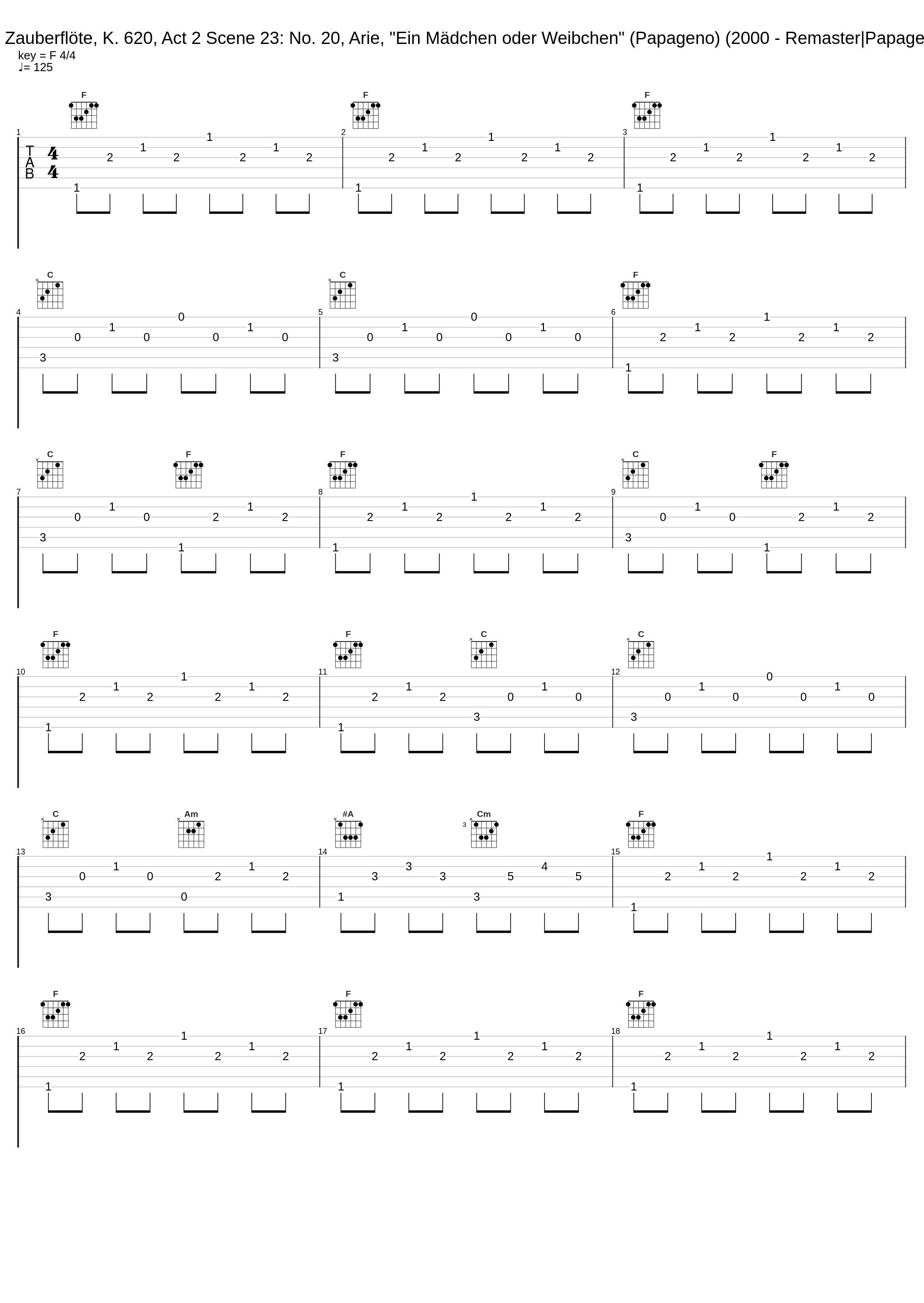 Die Zauberflöte, K. 620, Act 2 Scene 23: No. 20, Arie, "Ein Mädchen oder Weibchen" (Papageno) (2000 - Remaster|Papageno)_Otto Klemperer,Walter Berry_1