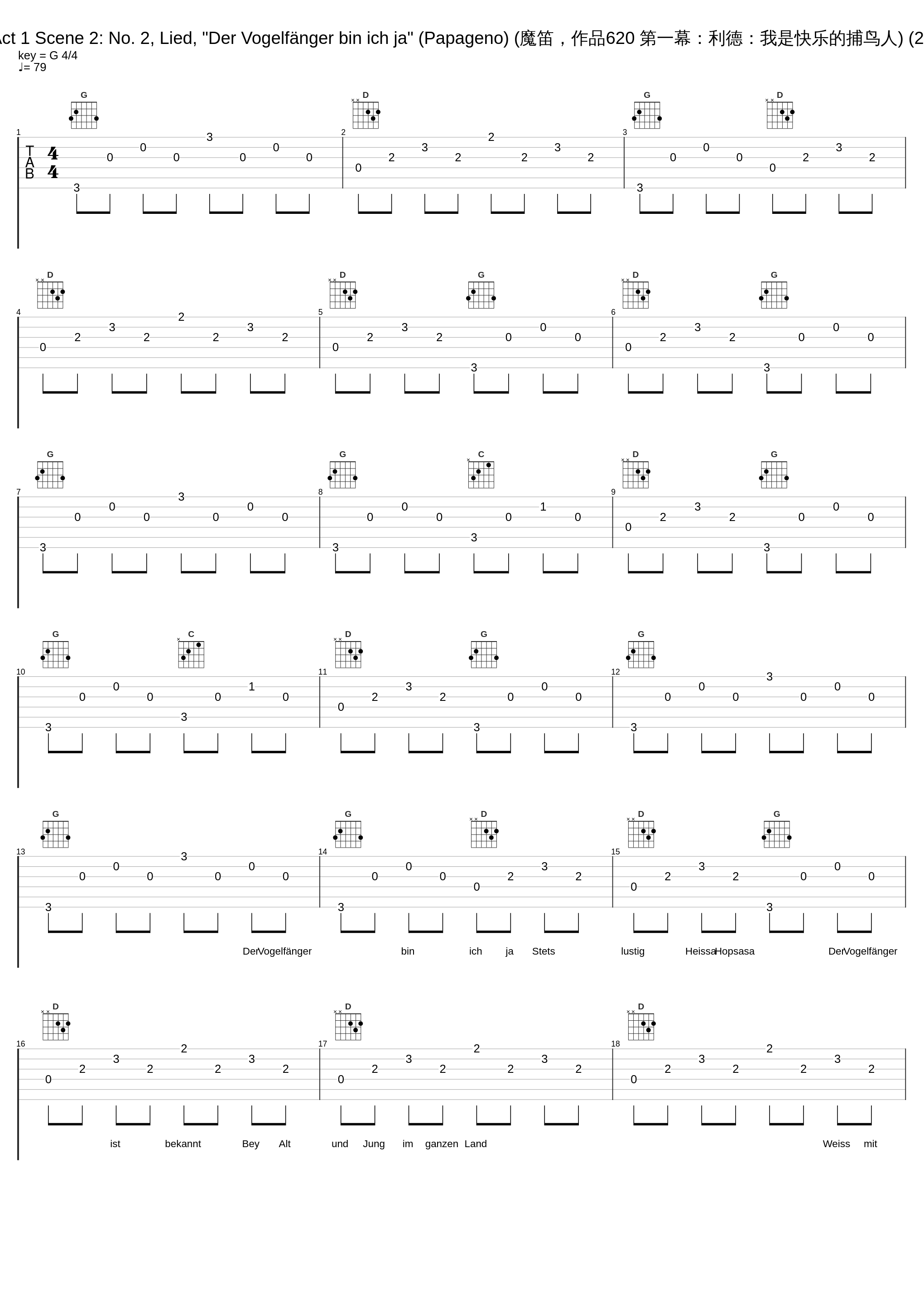 Die Zauberflöte, K. 620, Act 1 Scene 2: No. 2, Lied, "Der Vogelfänger bin ich ja" (Papageno) (魔笛，作品620 第一幕：利德：我是快乐的捕鸟人) (2000 Remastered Version)_Otto Klemperer,Walter Berry_1