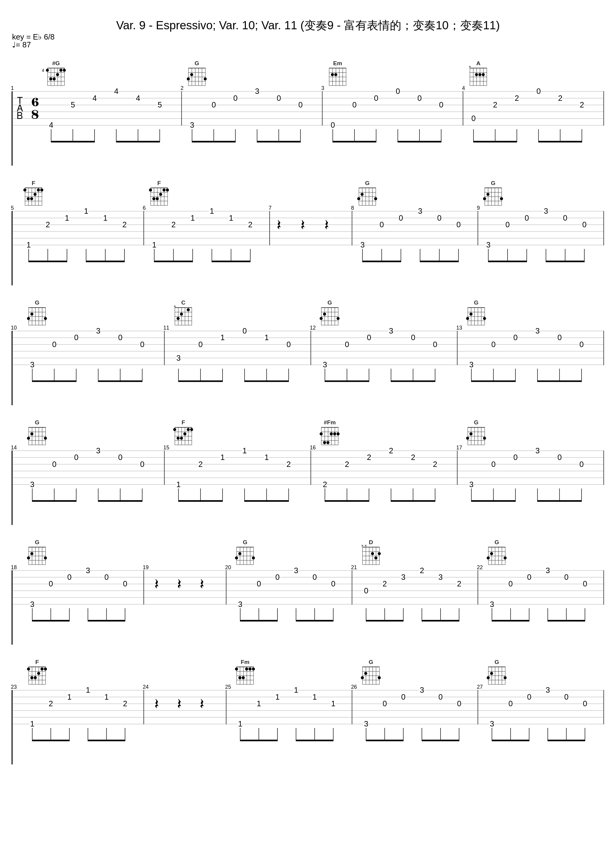 Var. 9 - Espressivo; Var. 10; Var. 11 (变奏9 - 富有表情的；变奏10；变奏11)_Glenn Gould_1