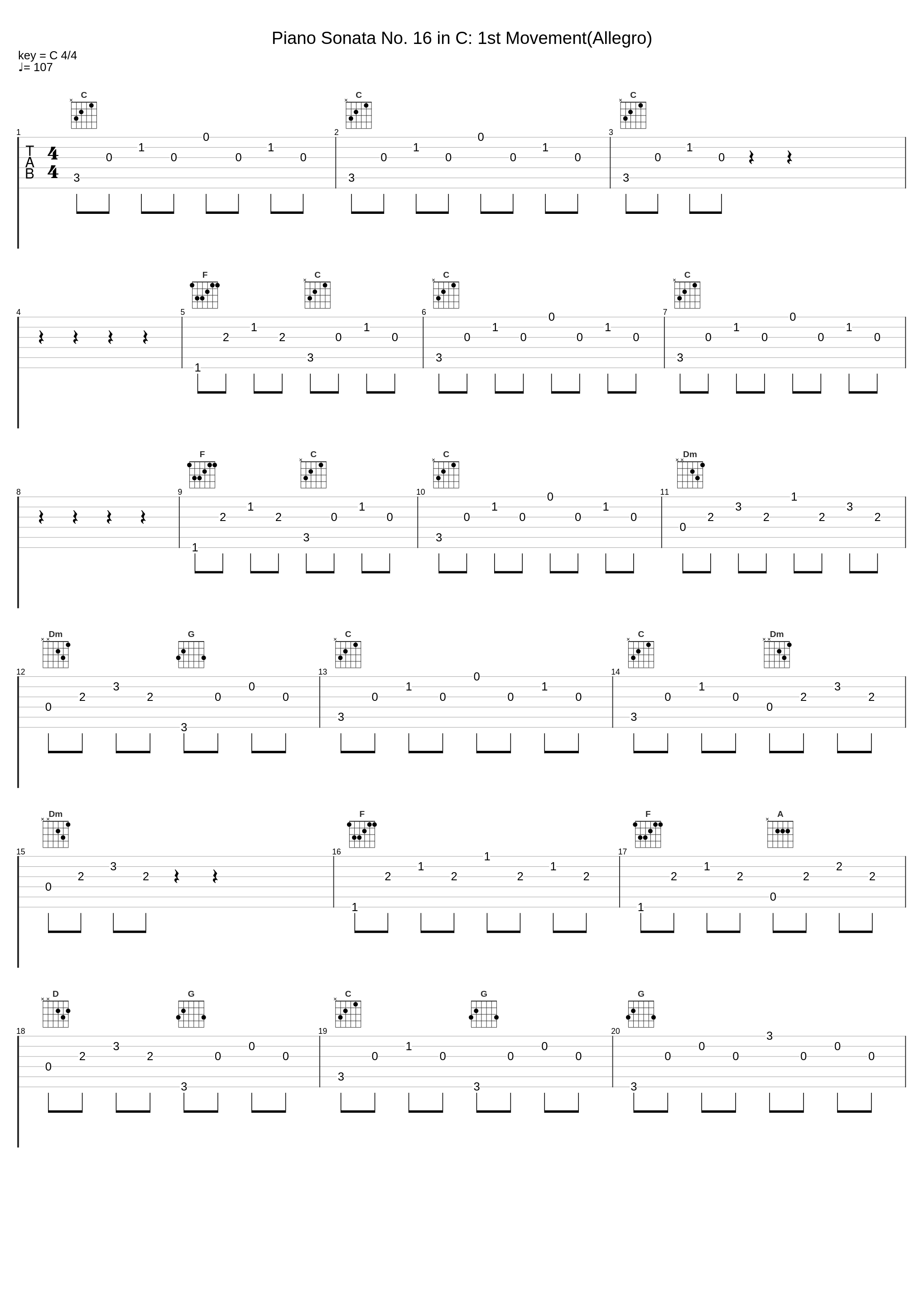 Piano Sonata No. 16 in C: 1st Movement(Allegro)_Dan Gibson's Solitudes_1