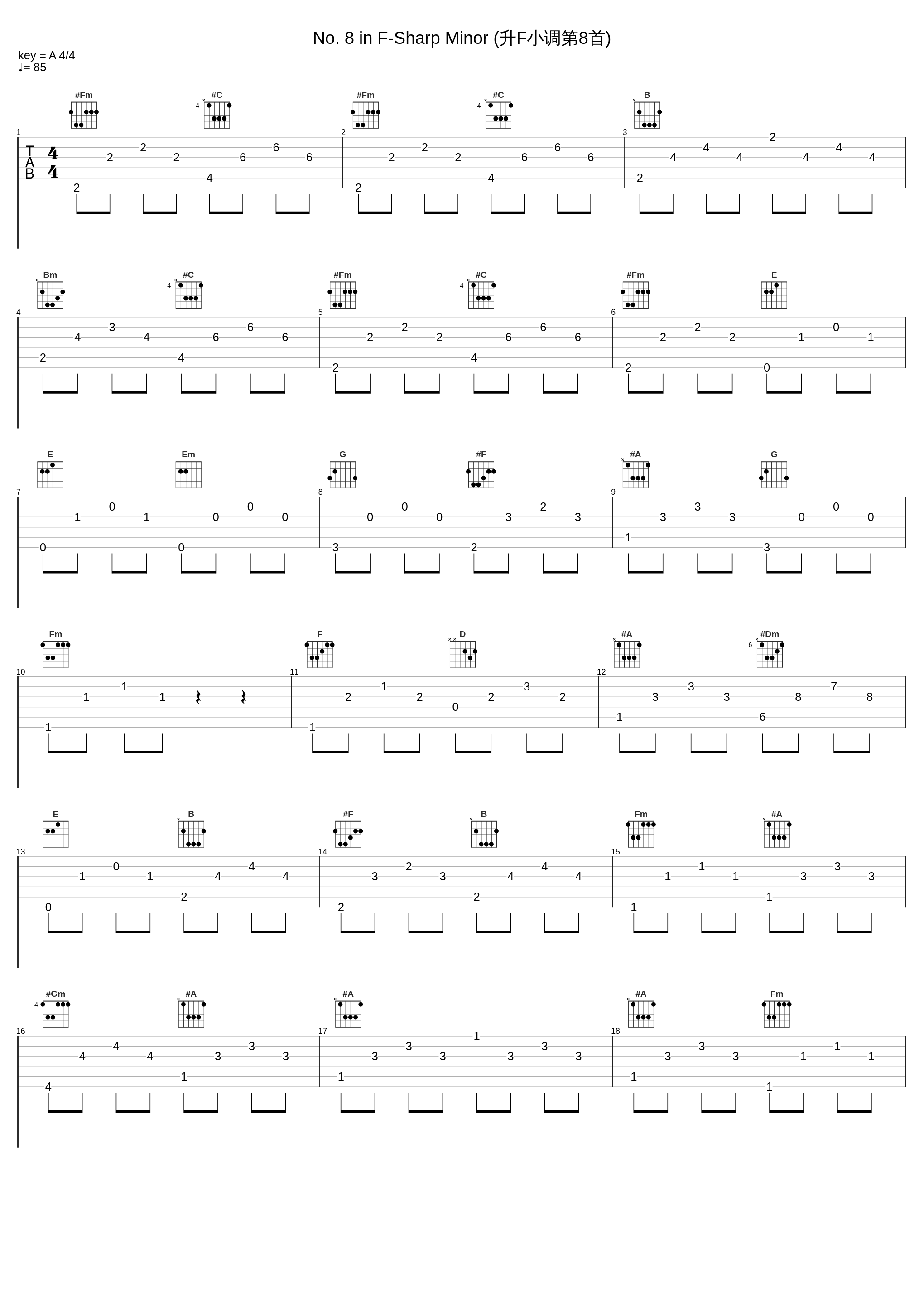 No. 8 in F-Sharp Minor (升F小调第8首)_邓泰山_1