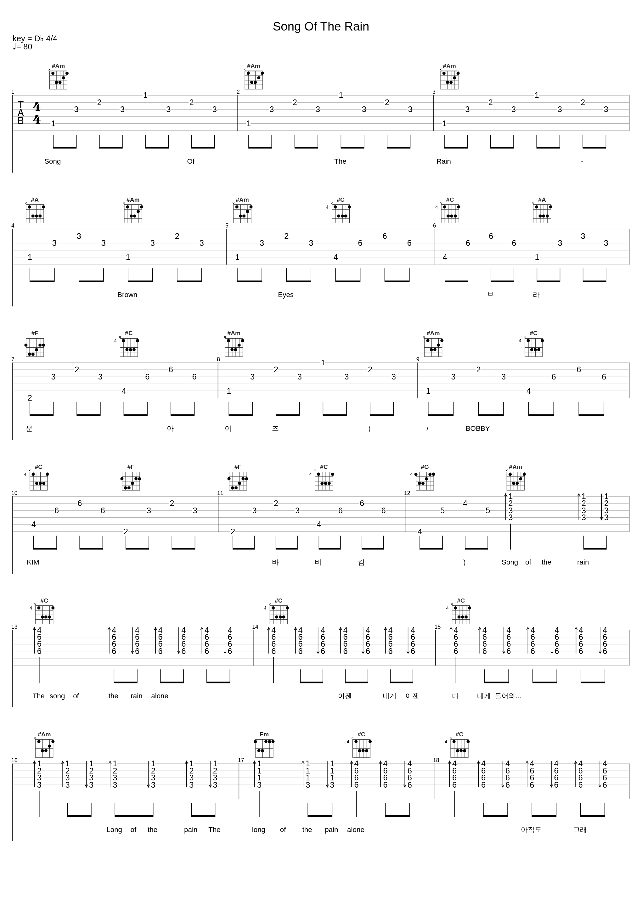 Song Of The Rain_Brown Eyes,BOBBY KIM_1