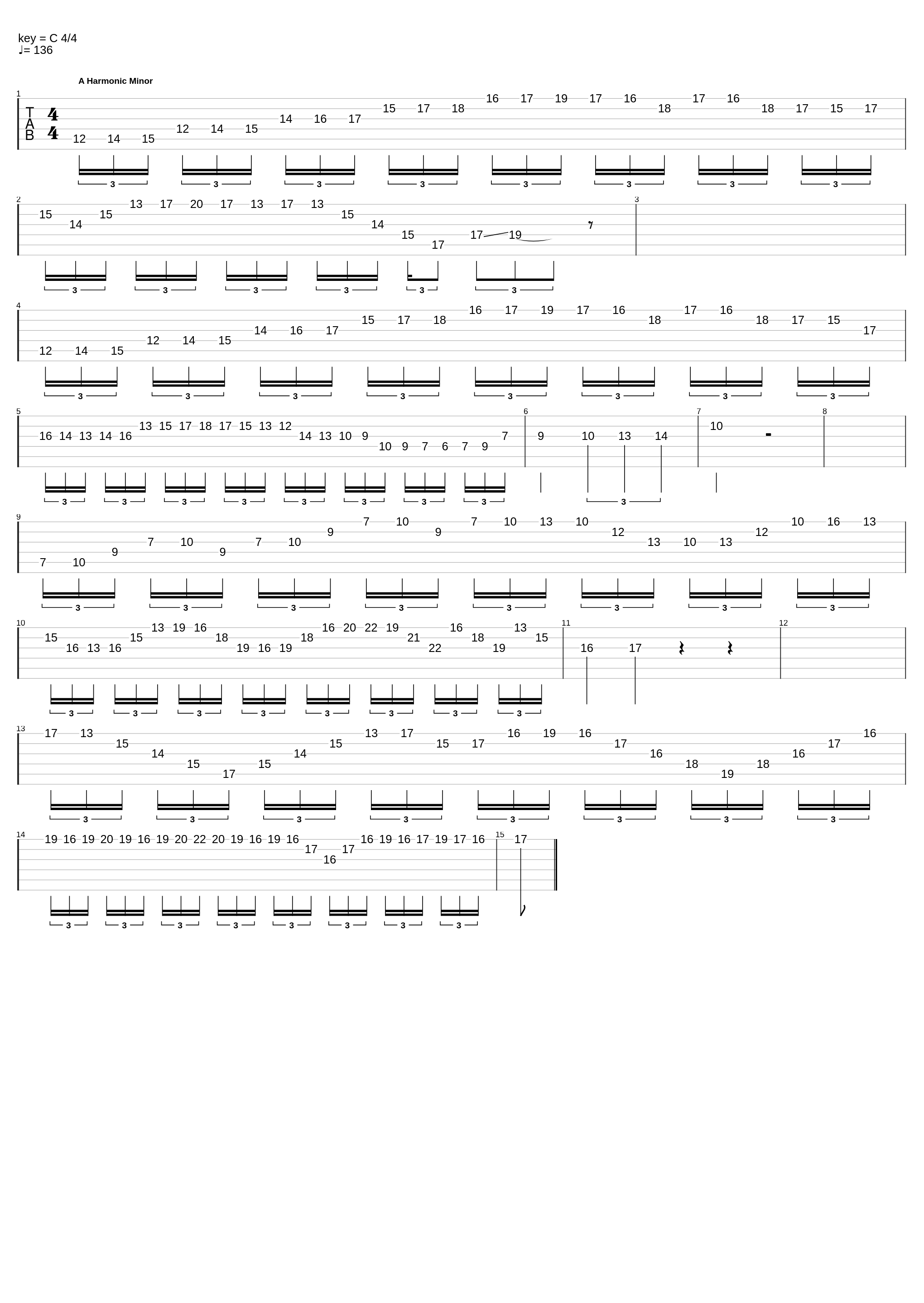 A Harmonic Minor Licks (Sweep And Hybird)_Jr Rick_1