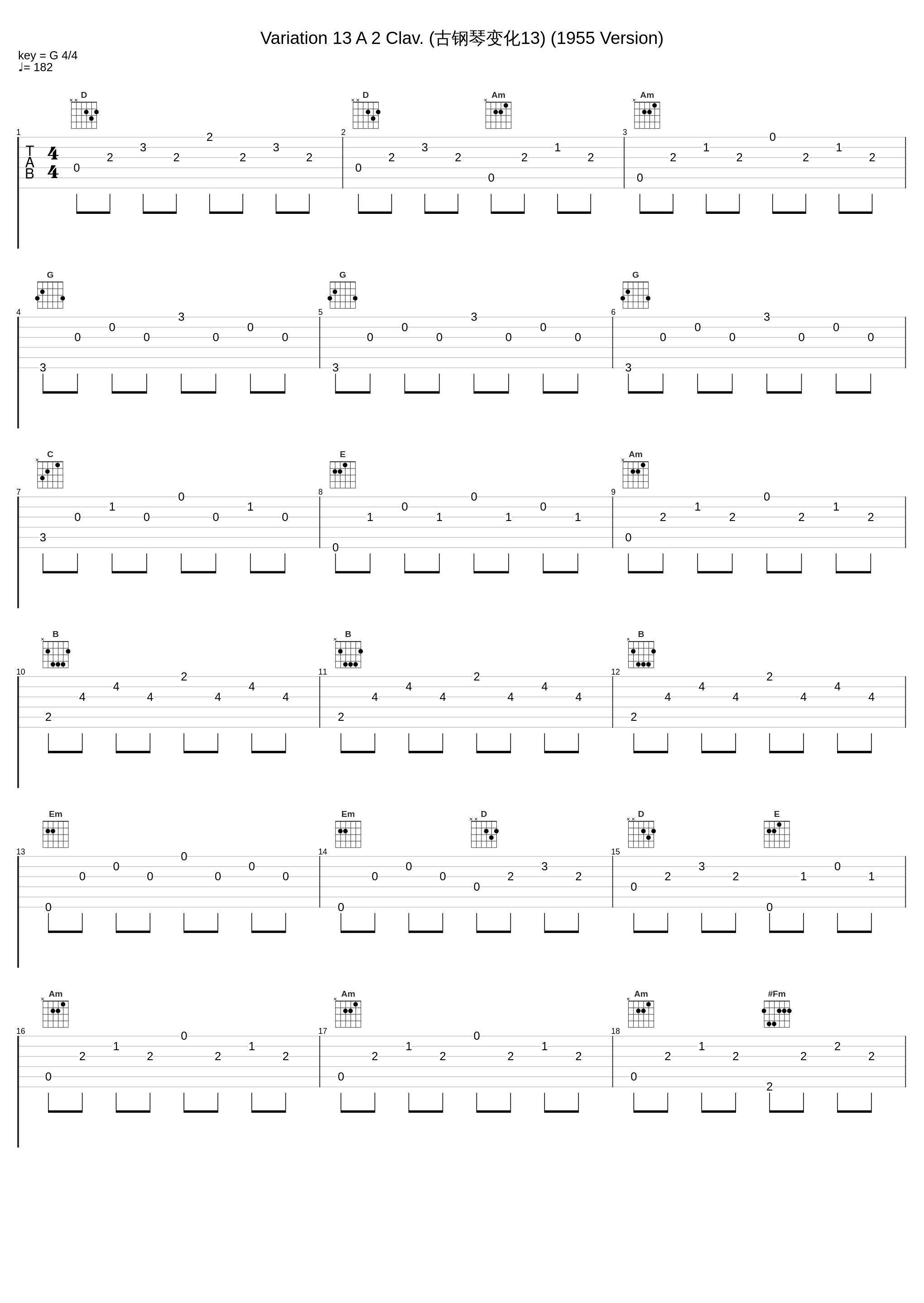 Variation 13 A 2 Clav. (古钢琴变化13) (1955 Version)_Glenn Gould_1