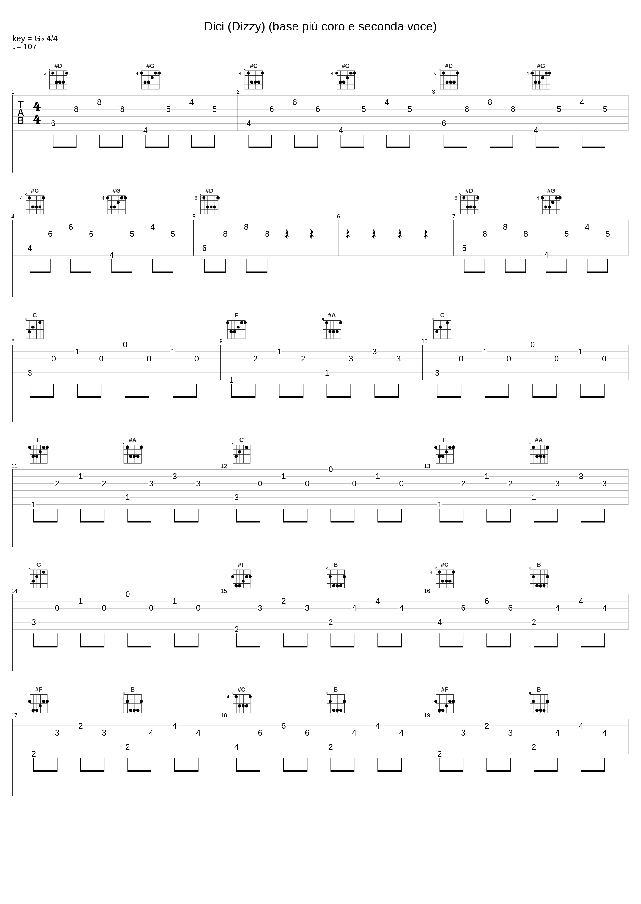 Dici (Dizzy) (base più coro e seconda voce)_I Quelli_1