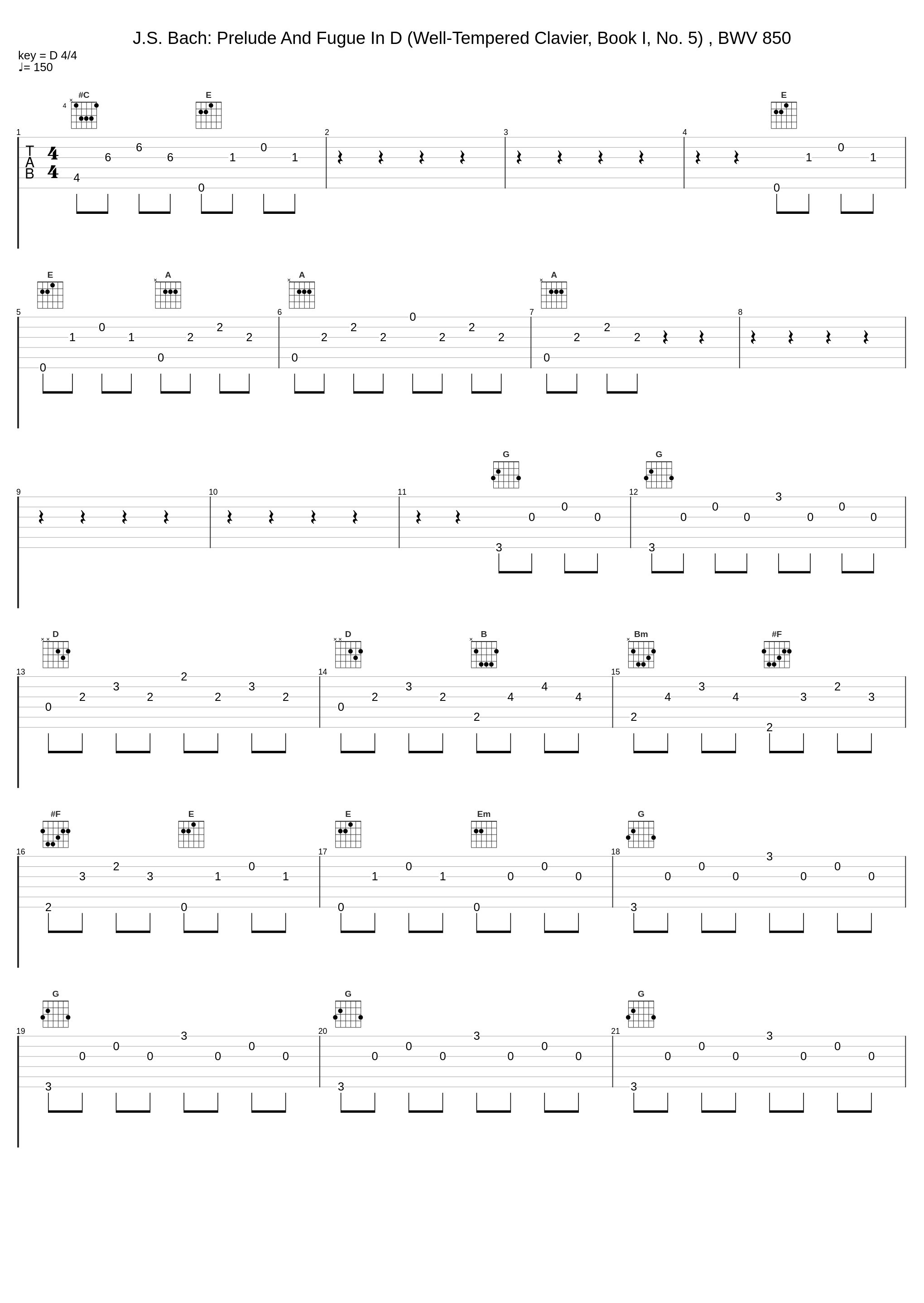 J.S. Bach: Prelude And Fugue In D (Well-Tempered Clavier, Book I, No. 5) , BWV 850_Walter Gieseking_1