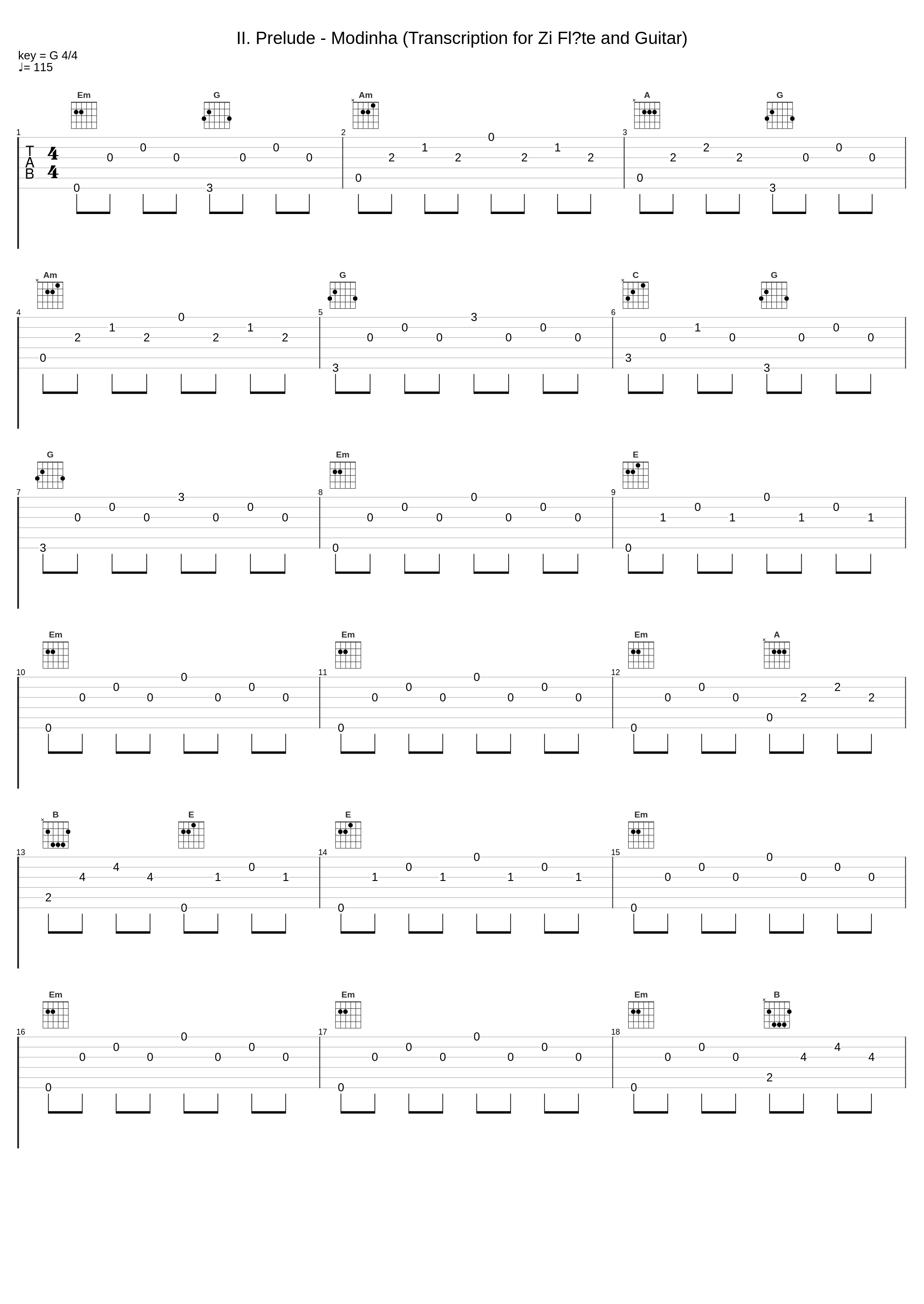 II. Prelude - Modinha (Transcription for Zi Flûte and Guitar)_Rossella Perrone,Giancarlo Eliodoro Parisi_1