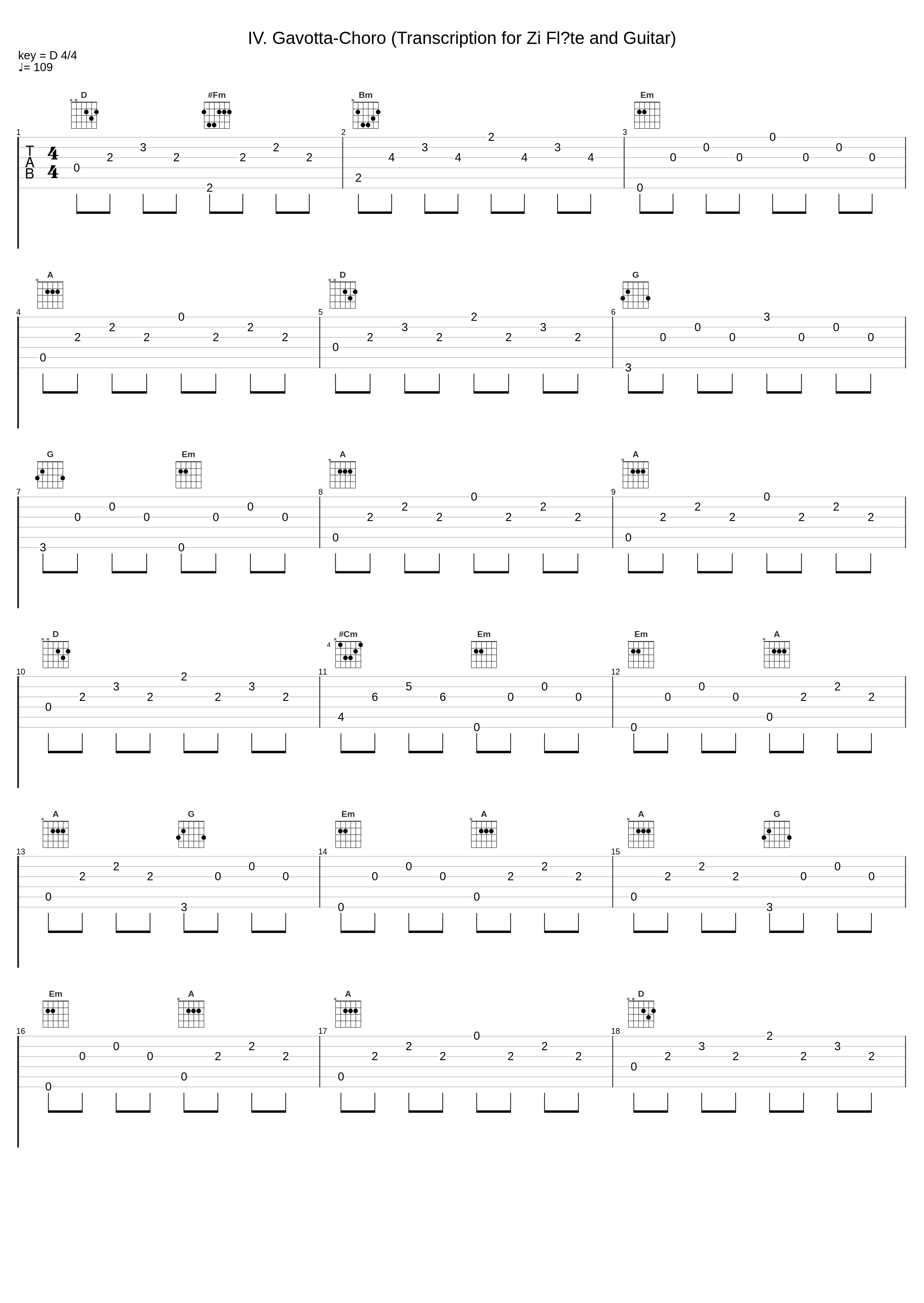 IV. Gavotta-Choro (Transcription for Zi Flûte and Guitar)_Rossella Perrone,Giancarlo Eliodoro Parisi_1