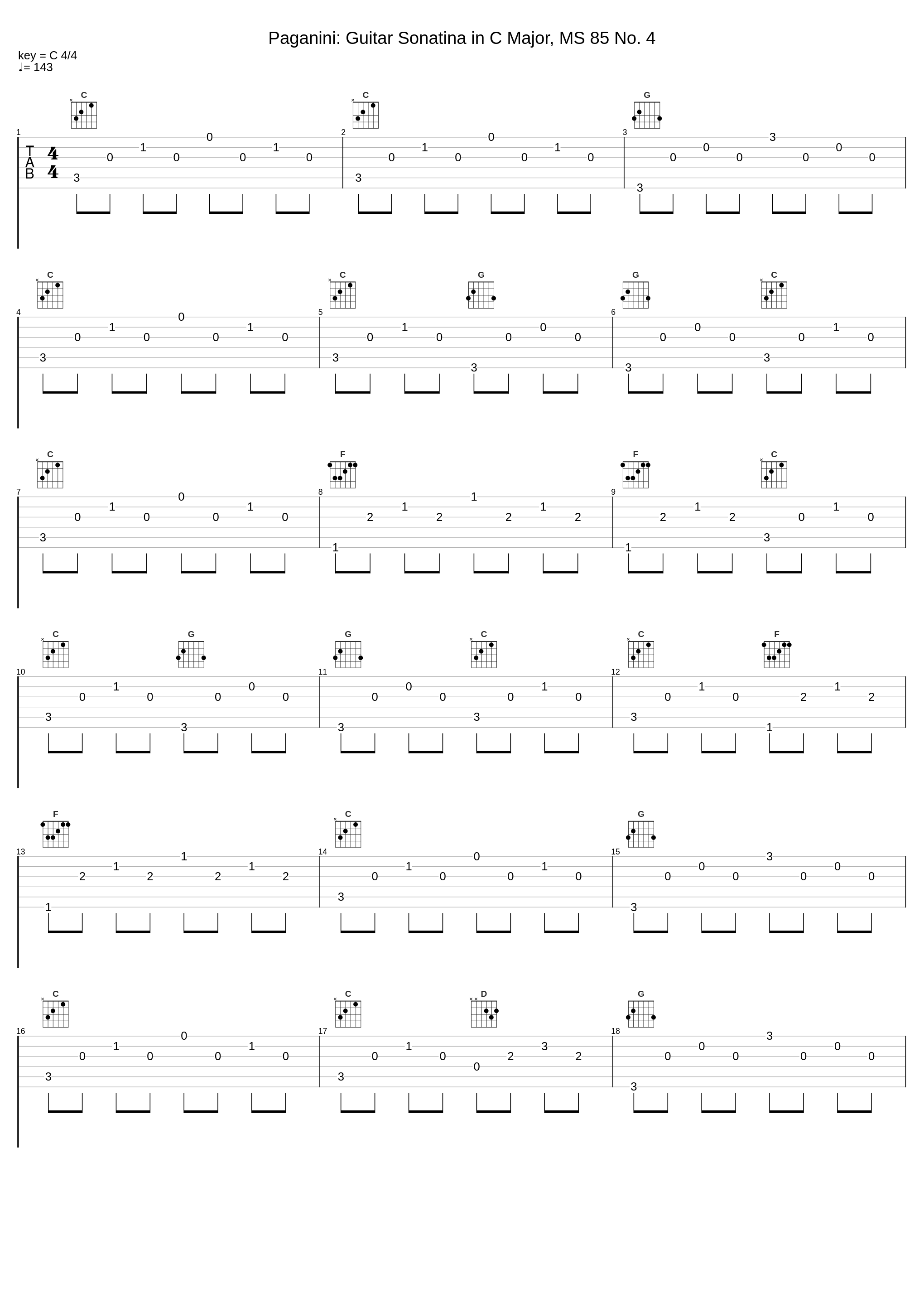 Paganini: Guitar Sonatina in C Major, MS 85 No. 4_Giampaolo Bandini_1