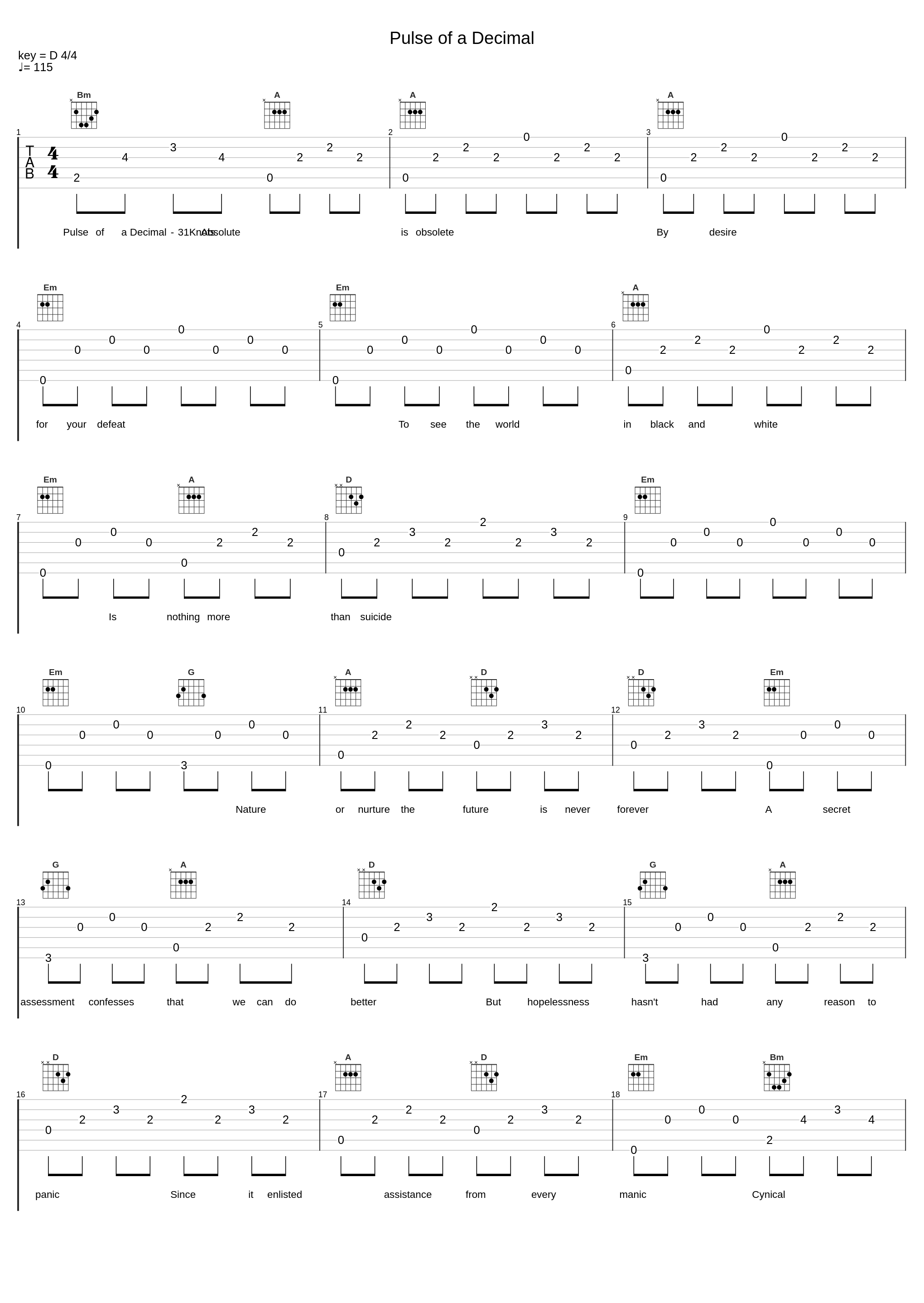 Pulse of a Decimal_31Knots_1