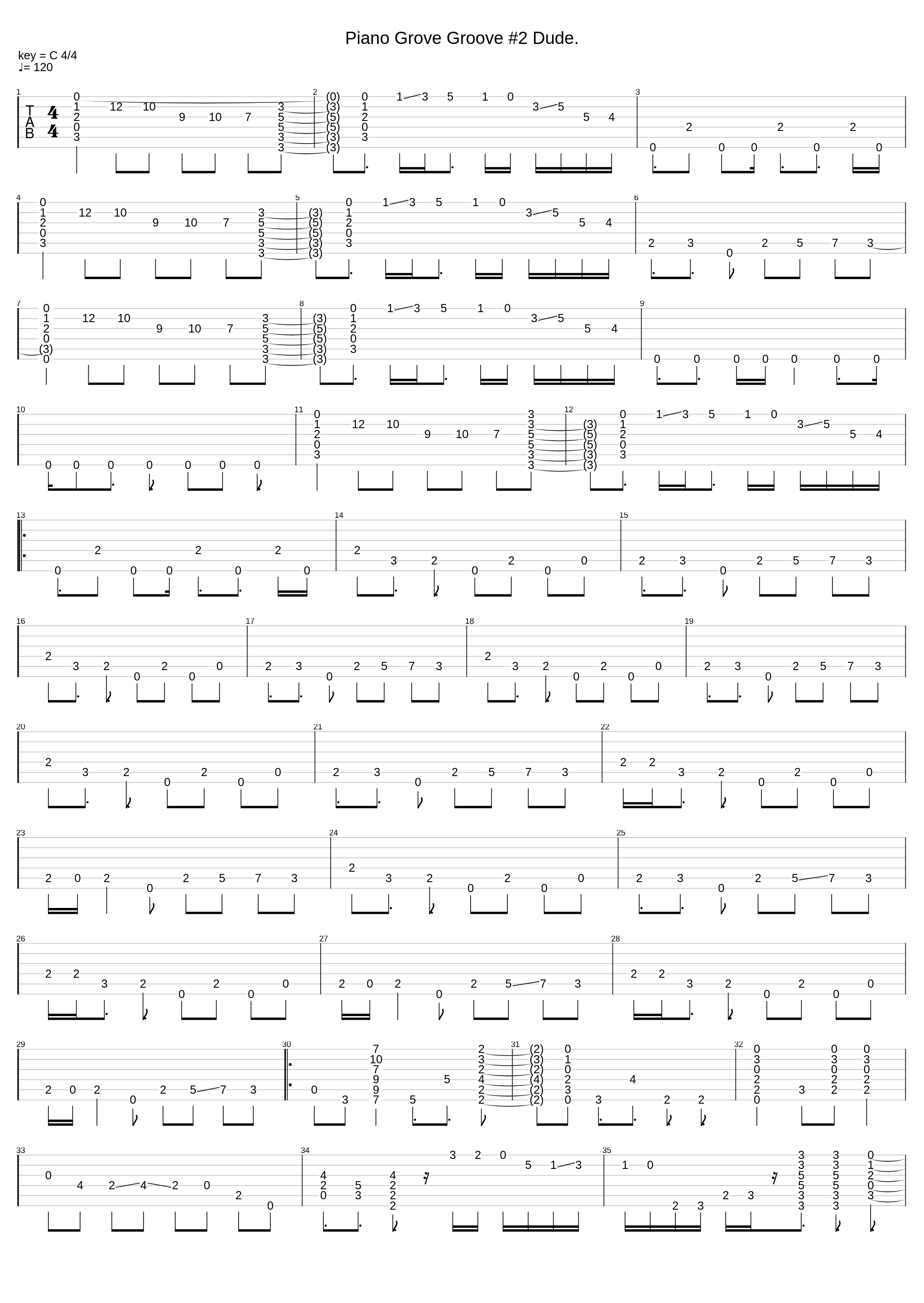 Piano Grove Groove #2 Dude_Nicholas Fountaine_1