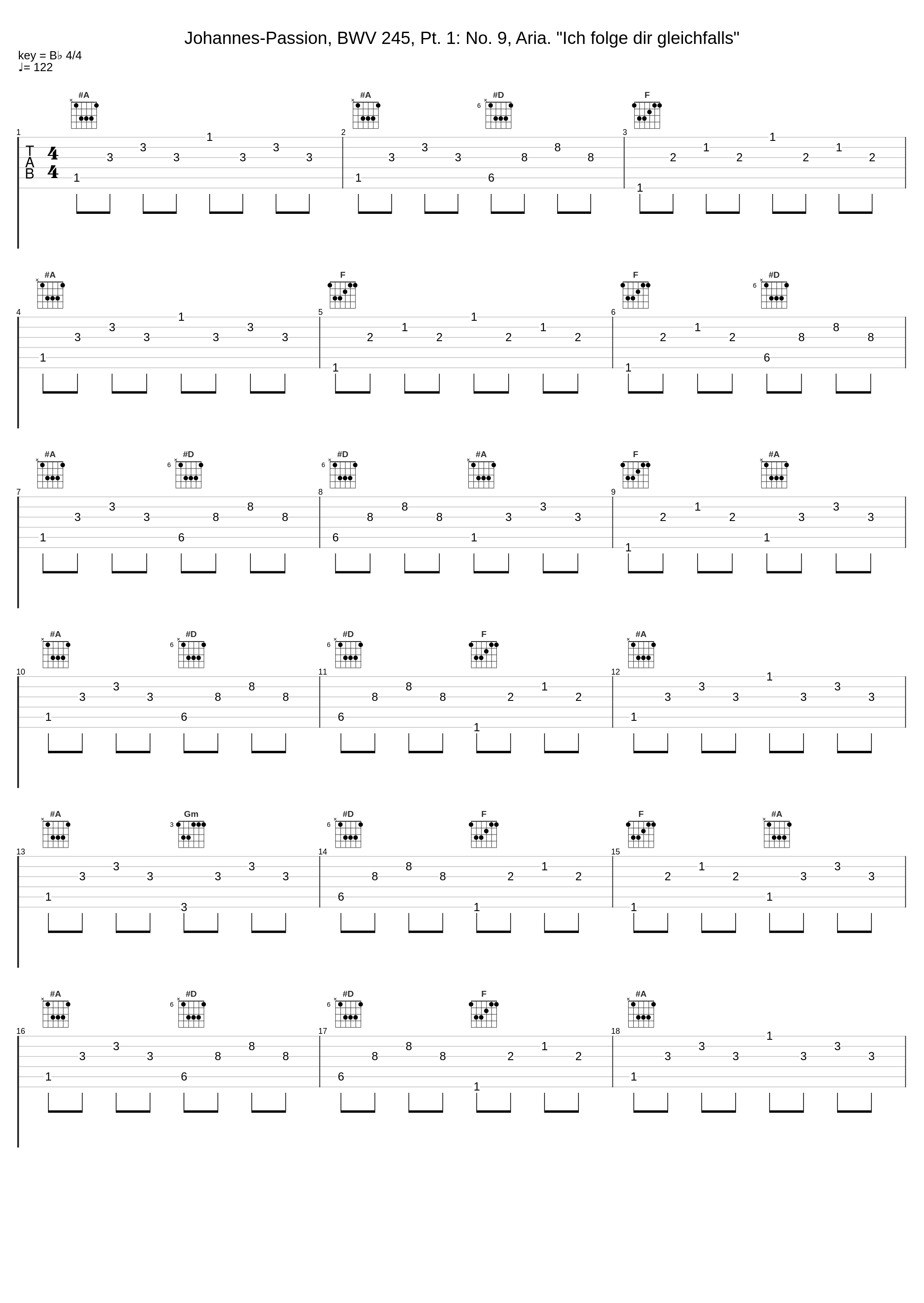 Johannes-Passion, BWV 245, Pt. 1: No. 9, Aria. "Ich folge dir gleichfalls"_Theo Altmeyer,Franz Crass,Kurt Moll,Helmut Kühnle,Susanne Dürr,Martin Hermann,Elly Ameling,Brigitte Fassbaender,Kurt Equiluz,Siegmund Nimsgern,Hartmut Strebel,Michel Piguet,Hans-Ludwig Hauck,Heinz Jopen,Helga Thoene,Heinrich Haferland,Micha_1