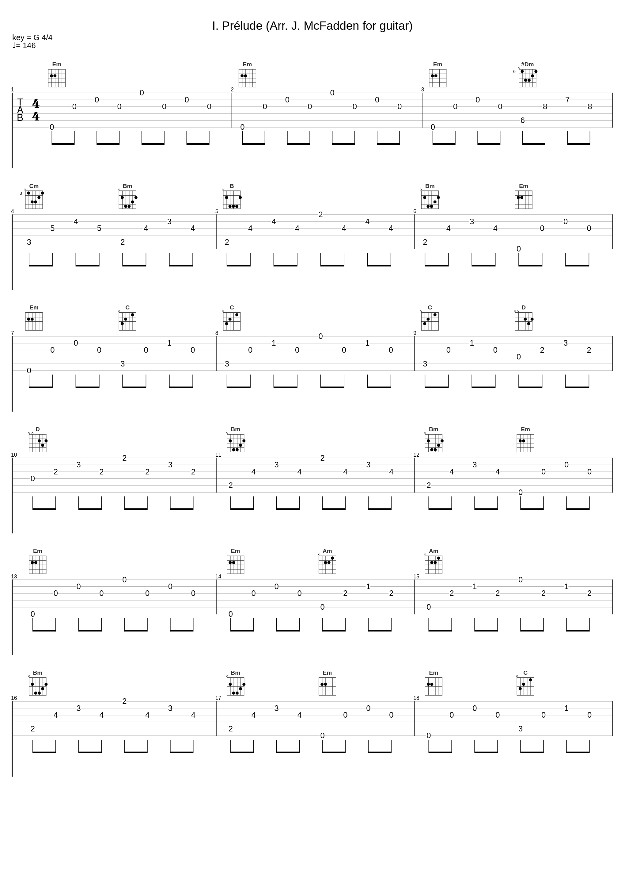 I. Prélude (Arr. J. McFadden for guitar)_Jeffrey McFadden_1