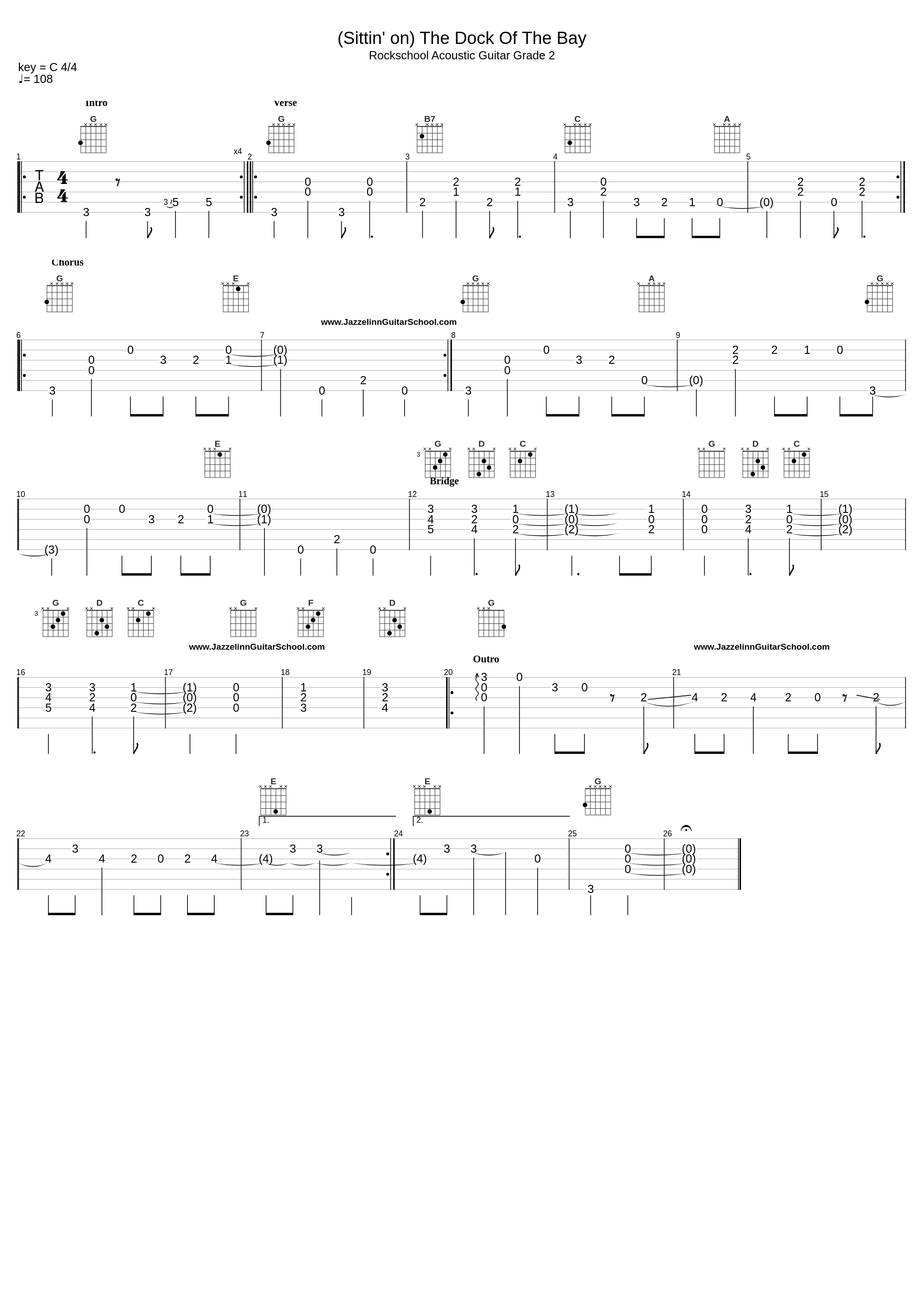 Sittin' on the dock of the bay - Rockschool Acoustic guitar grade 2_Suchaitguitars@Gmail.Com_1