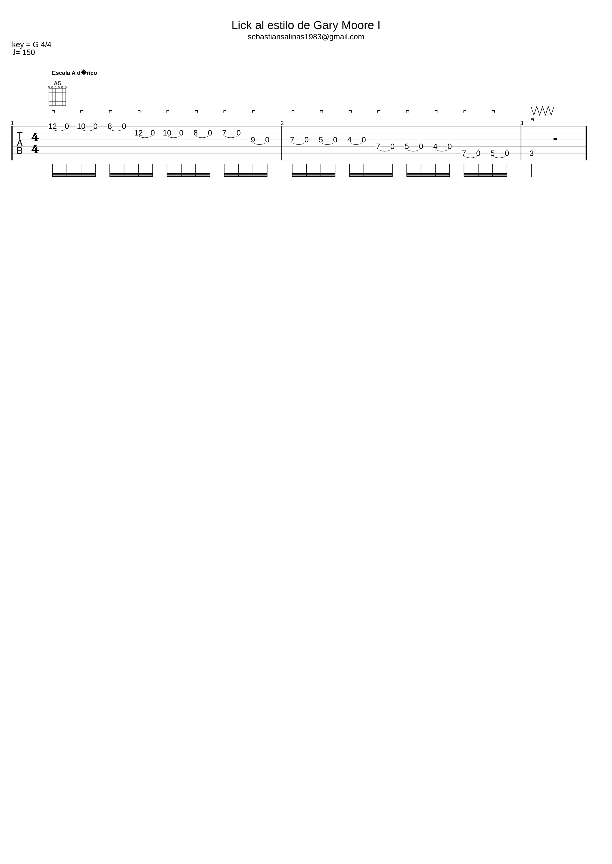 GM Lick 1 - Tab by Sebastian Salinas - sebastiansalinasguitarra.com_Gary Moore_1