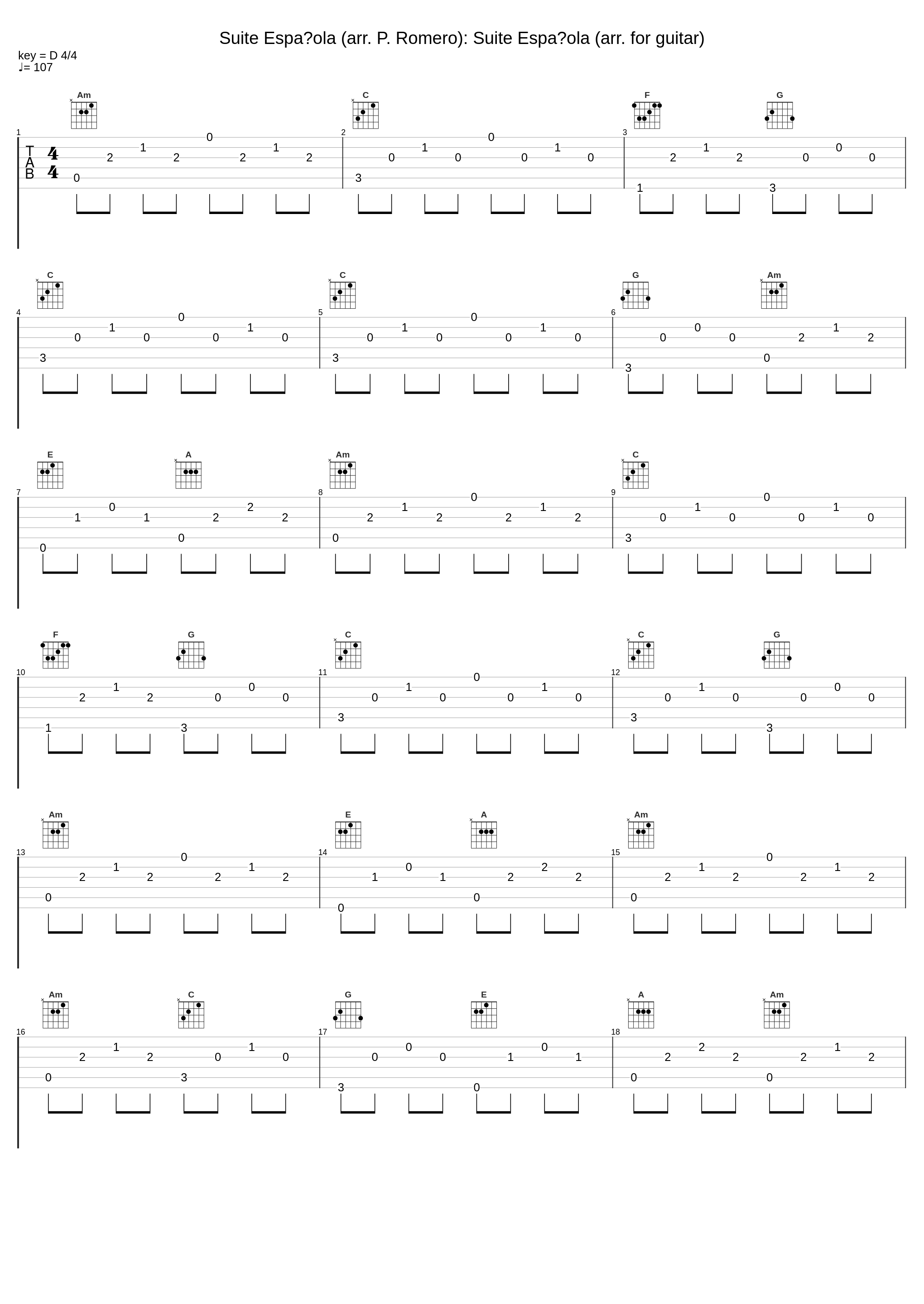 Suite Española (arr. P. Romero): Suite Española (arr. for guitar)_Celedonio Romero_1