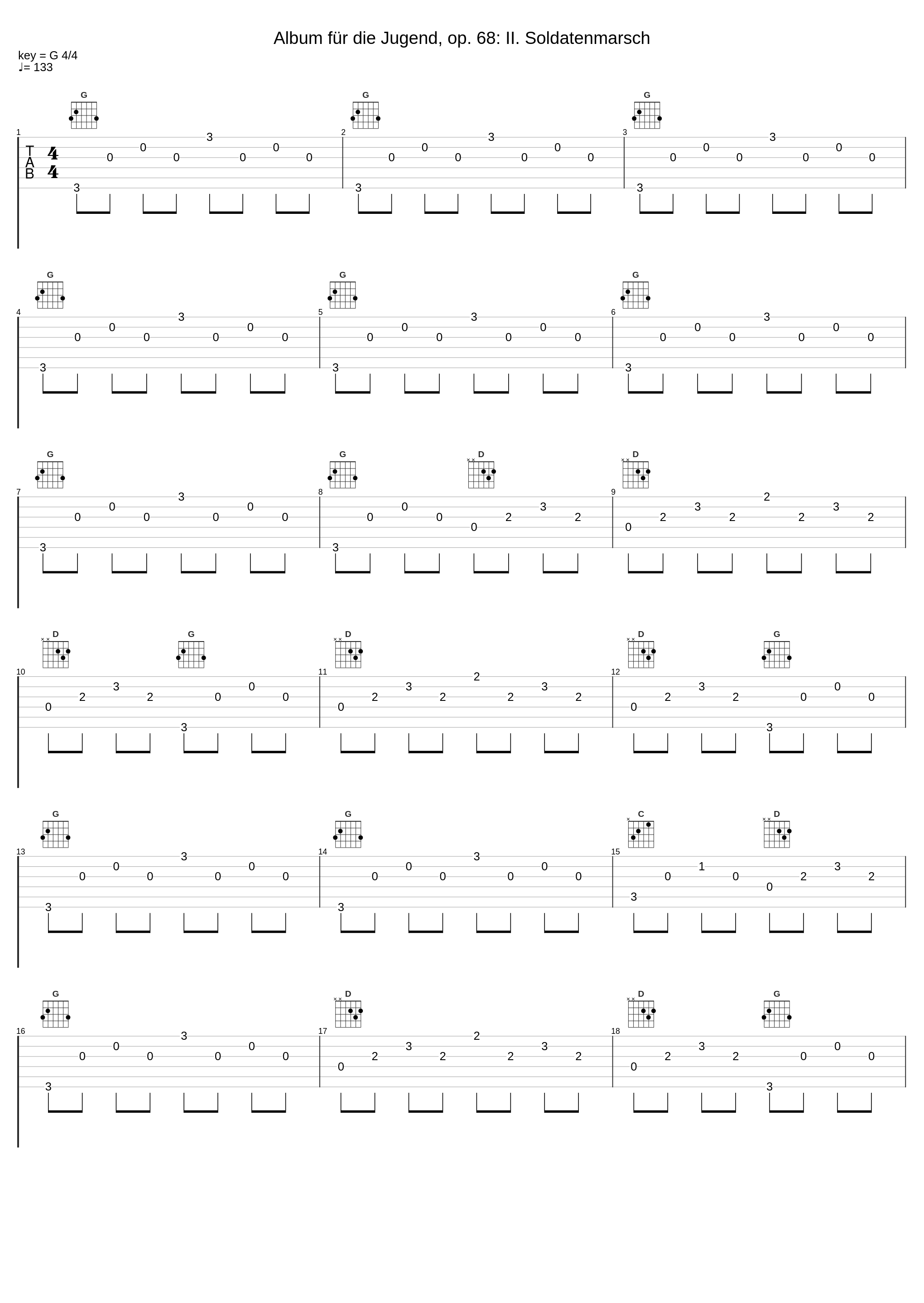 Album für die Jugend, op. 68: II. Soldatenmarsch_Gernot Oertel,Robert Schumann_1