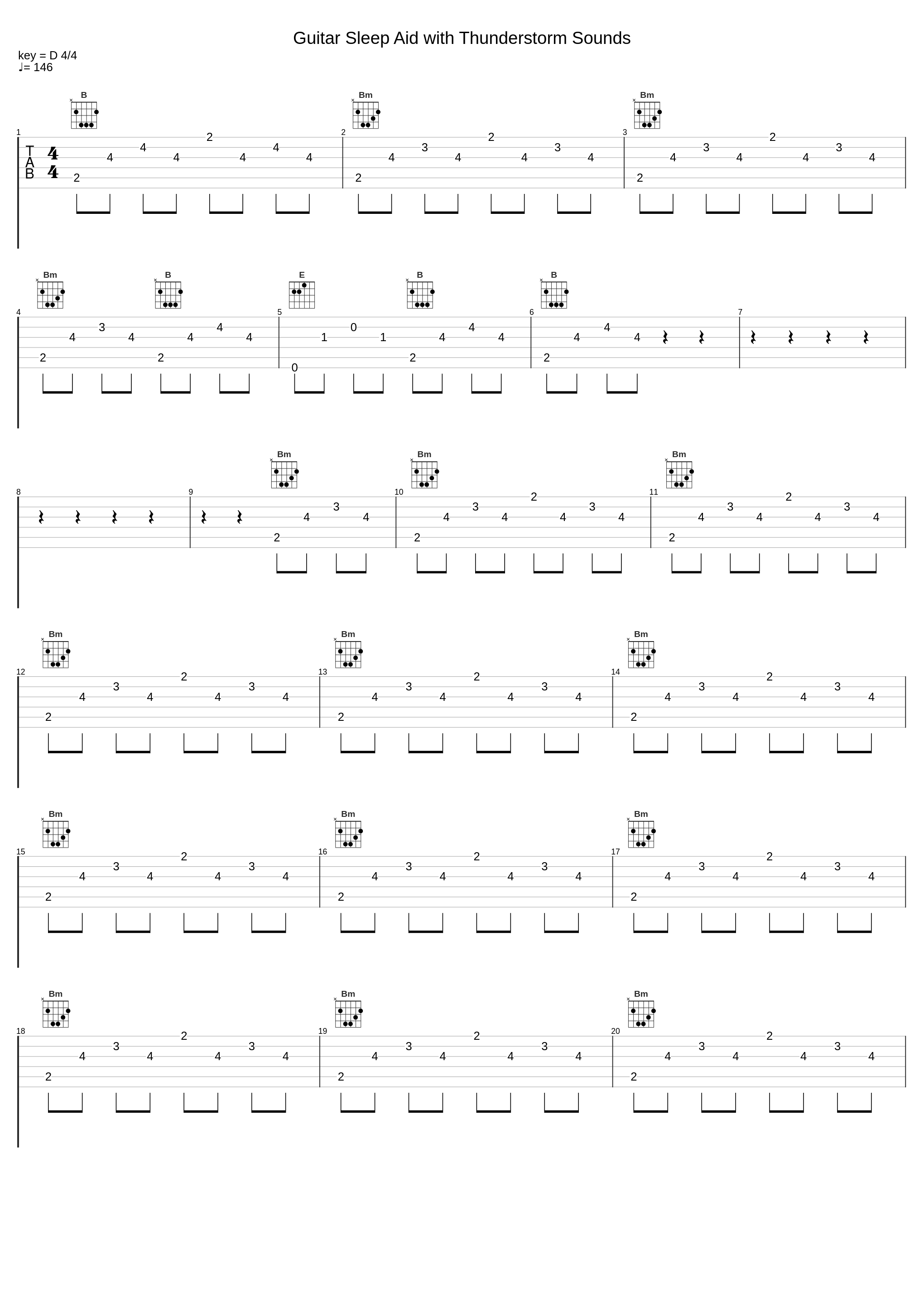 Guitar Sleep Aid with Thunderstorm Sounds_Deep Sleep,Deep Sleep Music Solitude,Deep Sleep Music Experience_1