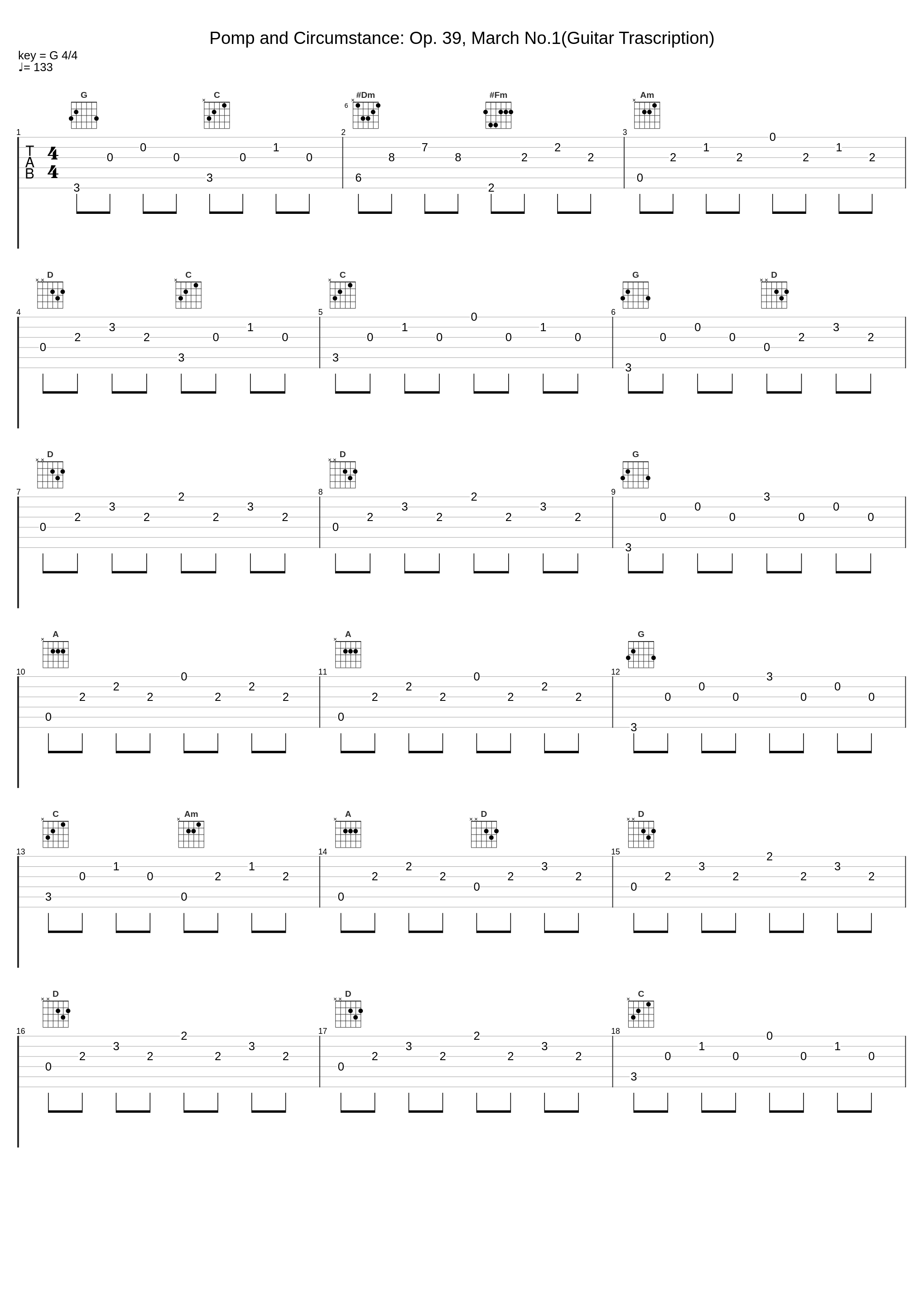 Pomp and Circumstance: Op. 39, March No.1(Guitar Trascription)_Sleeping Baby Aid,Sleeping Baby Lullaby,Sleep Baby Sleep,Edward Elgar_1