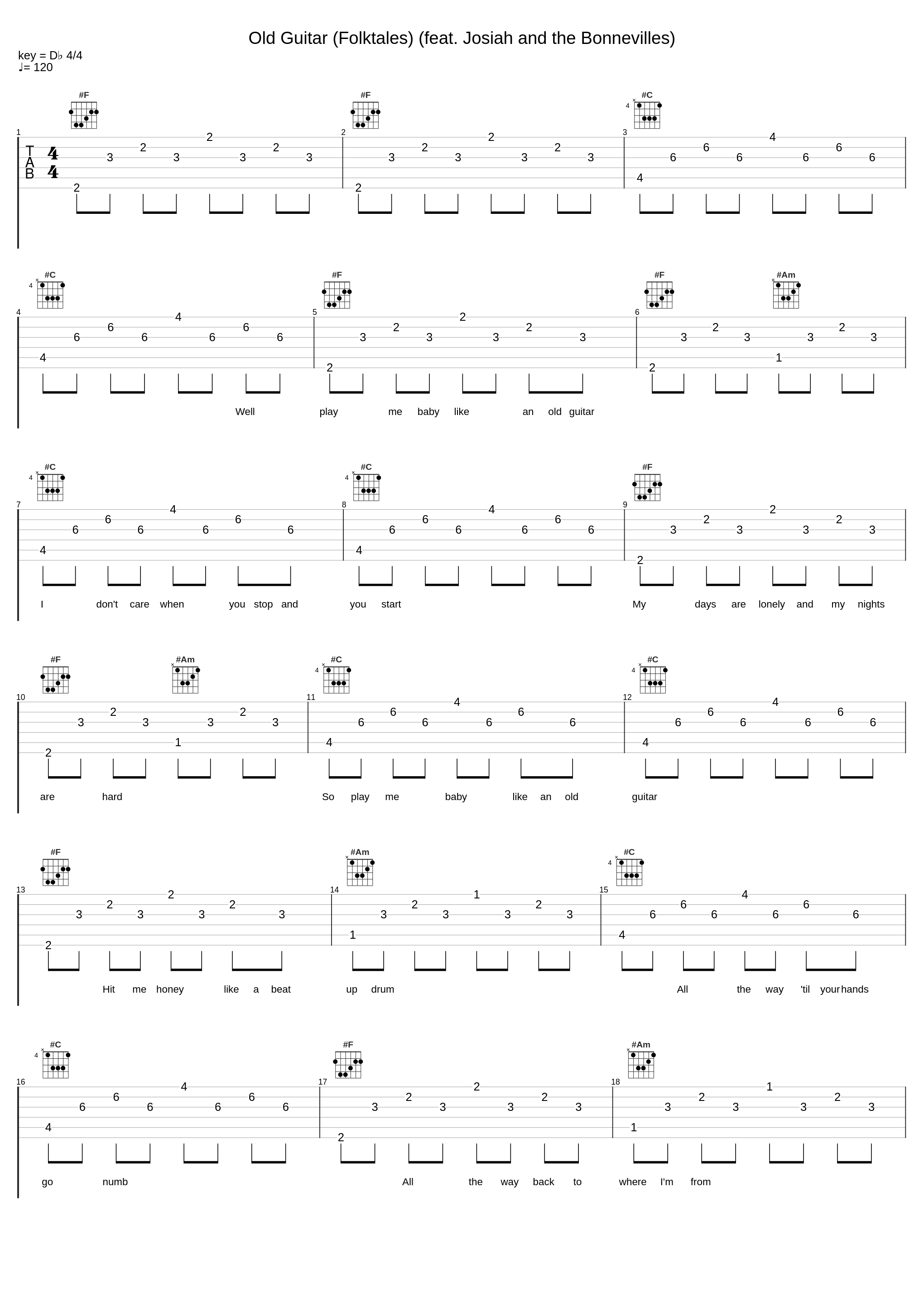 Old Guitar (Folktales) (feat. Josiah and the Bonnevilles)_BUNT.,Josiah and the Bonnevilles_1