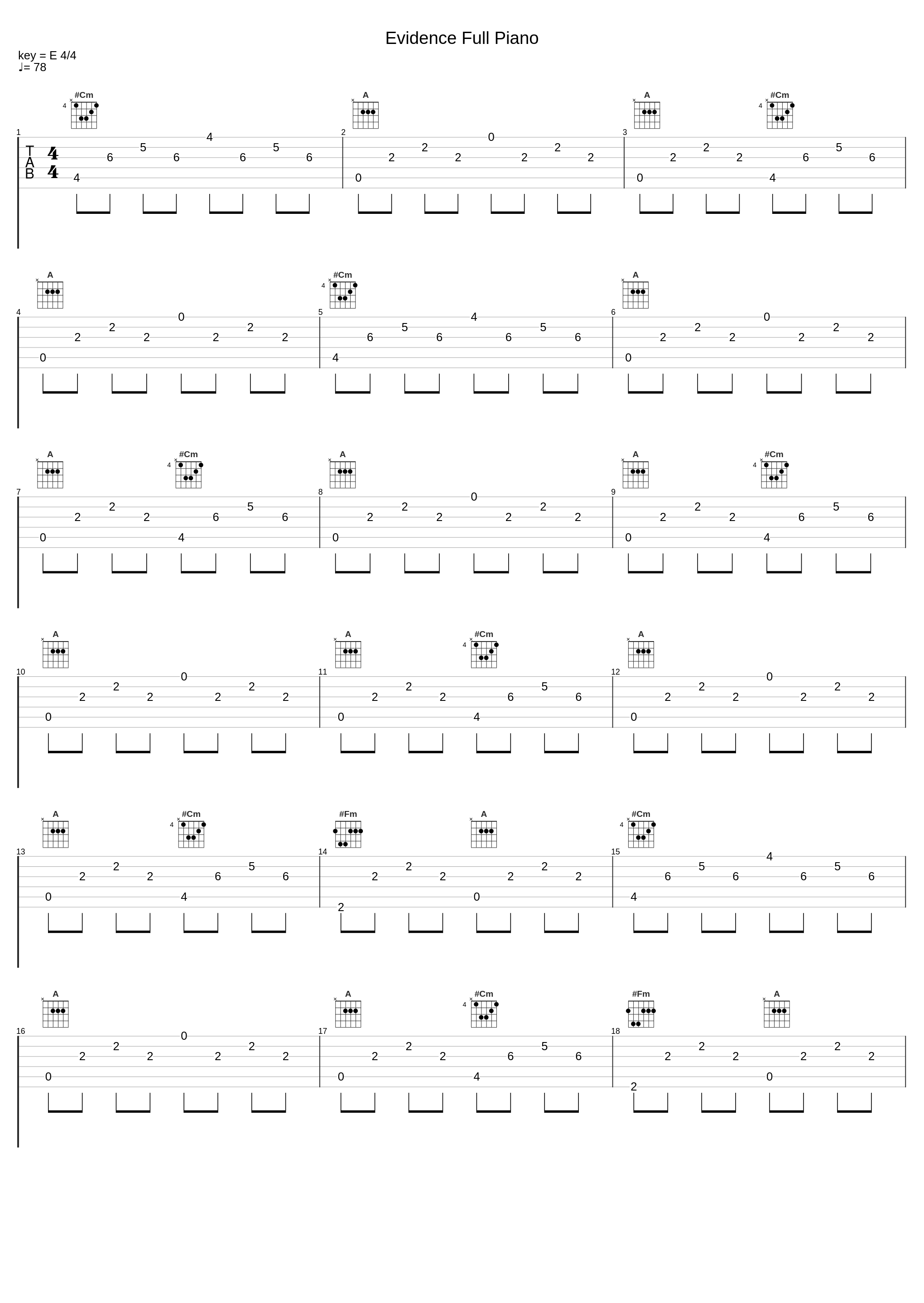 Evidence Full Piano_Mark Petrie_1