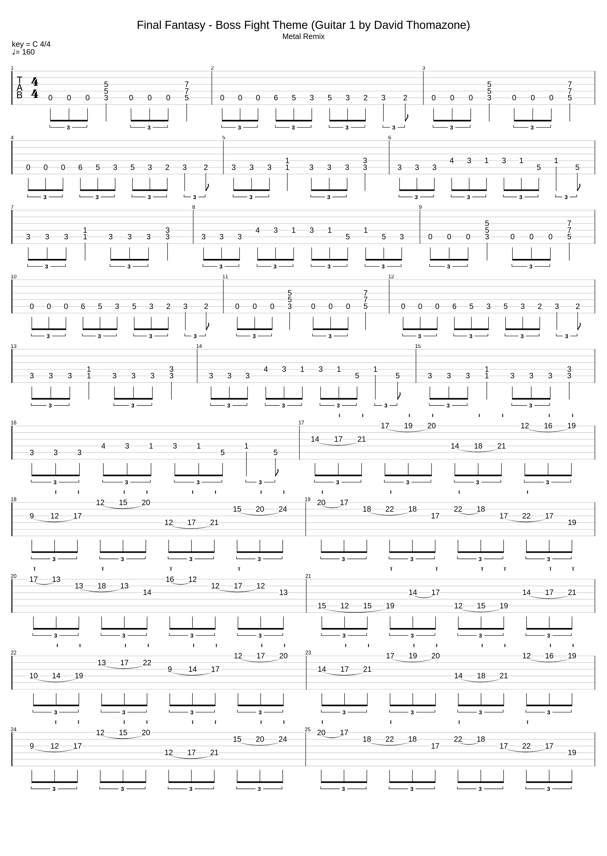 Boss Battle! - Metal Guitar Cover FFVII_Nobuo Uematsu (Ft David Thomazone)_1