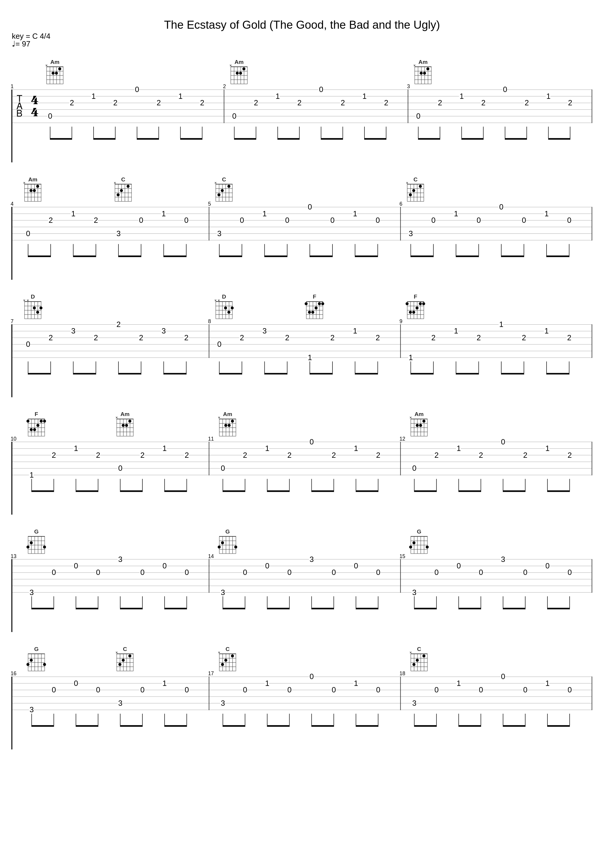 The Ecstasy of Gold (The Good, the Bad and the Ugly)_Sheet Music Boss_1