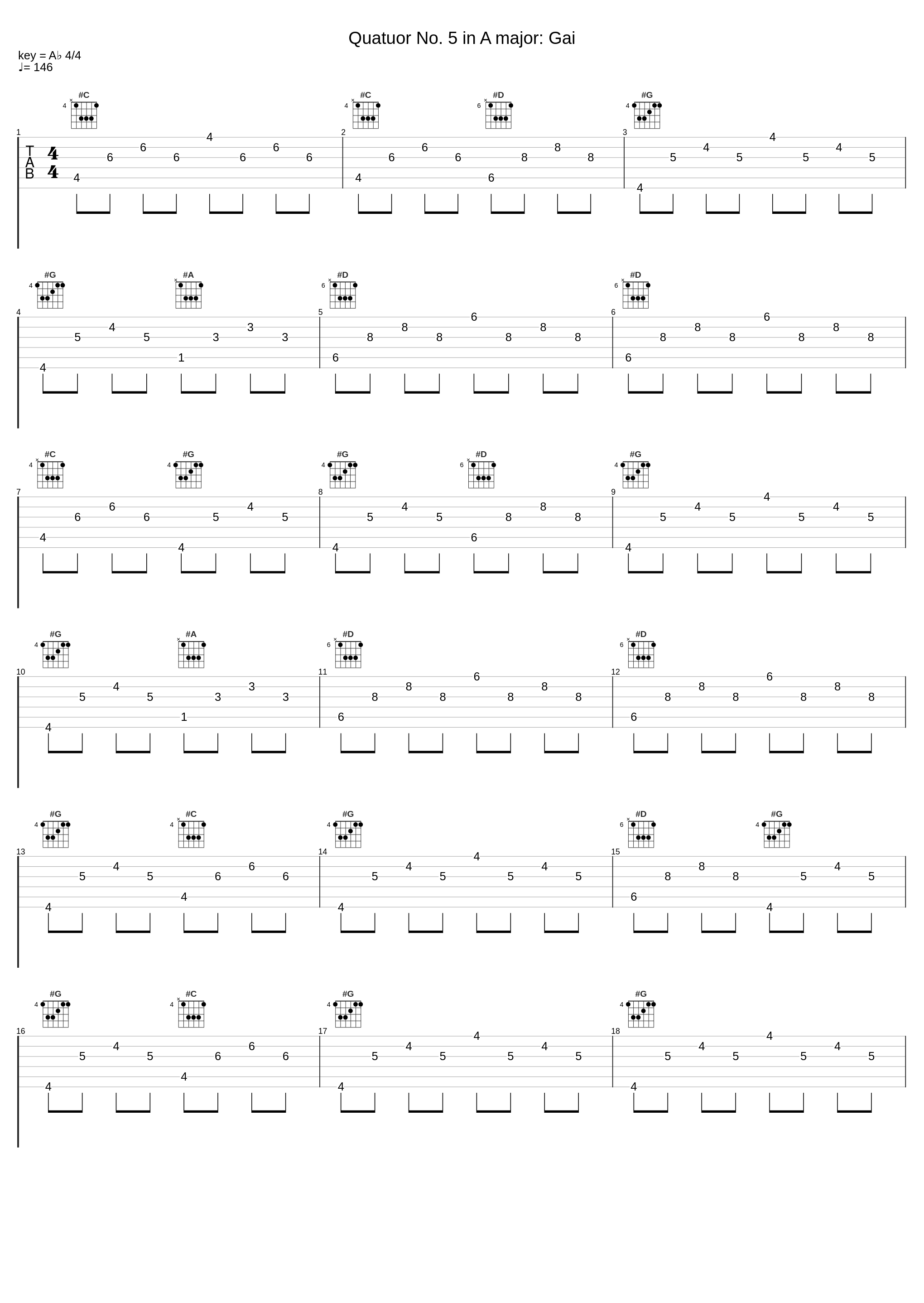 Quatuor No. 5 in A major: Gai_Florilegium,Georg Philipp Telemann_1